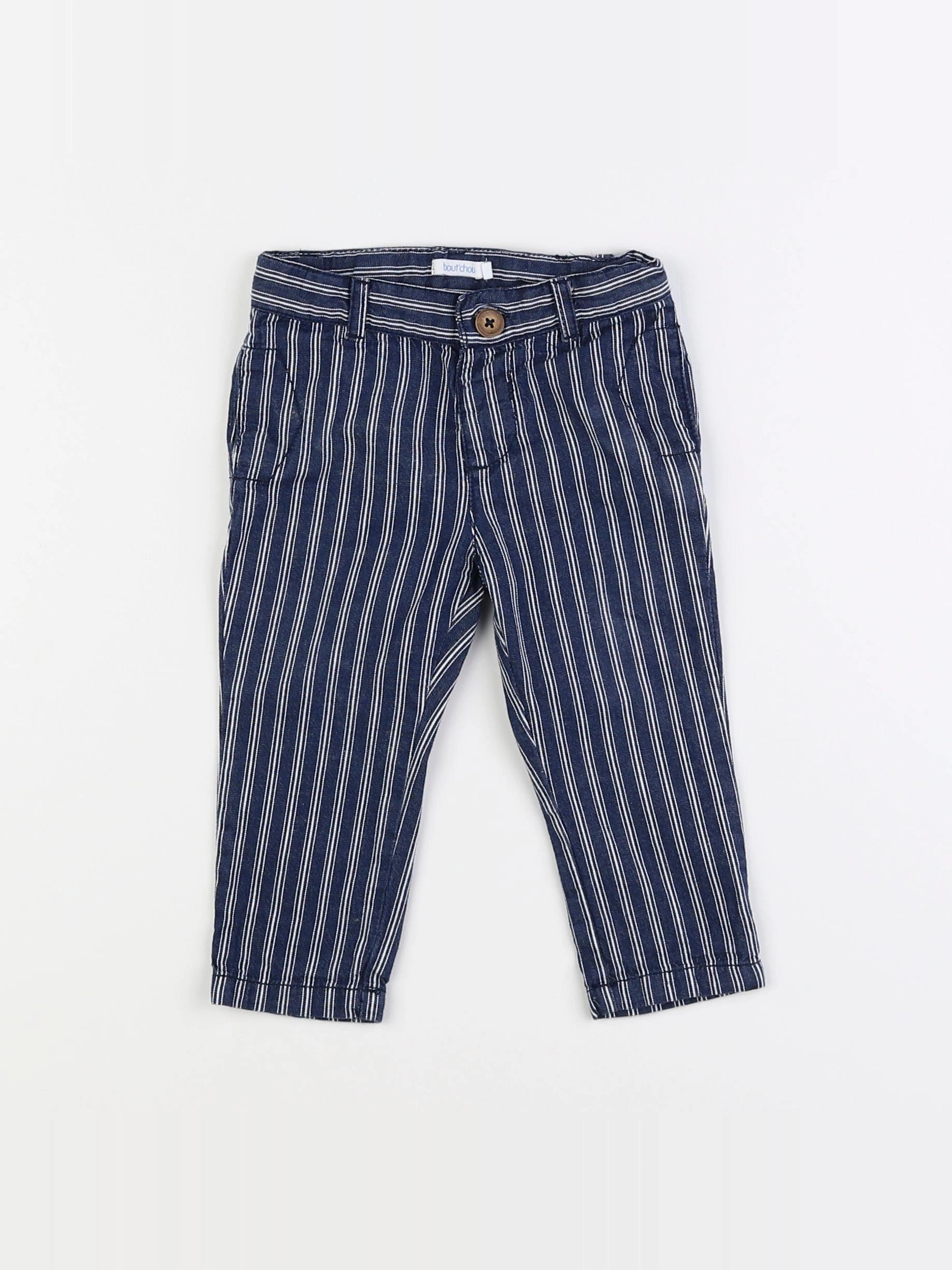 Boutchou - pantalon bleu - 9 mois