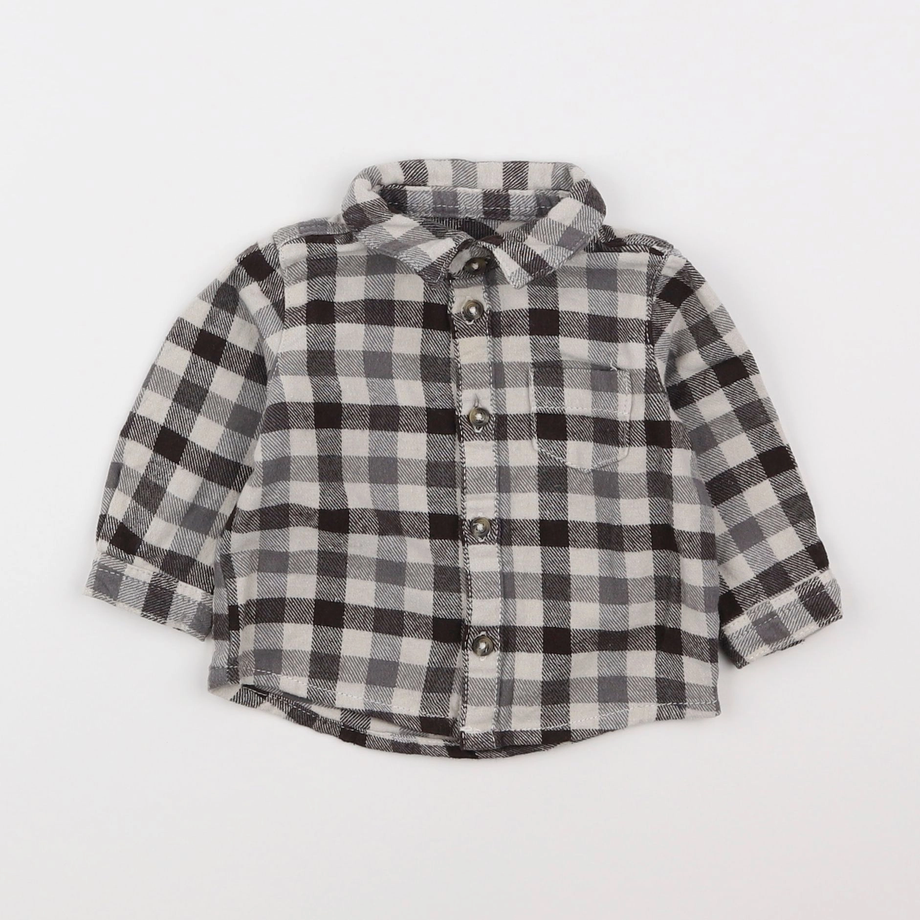 Vertbaudet - chemise marron - 6 mois