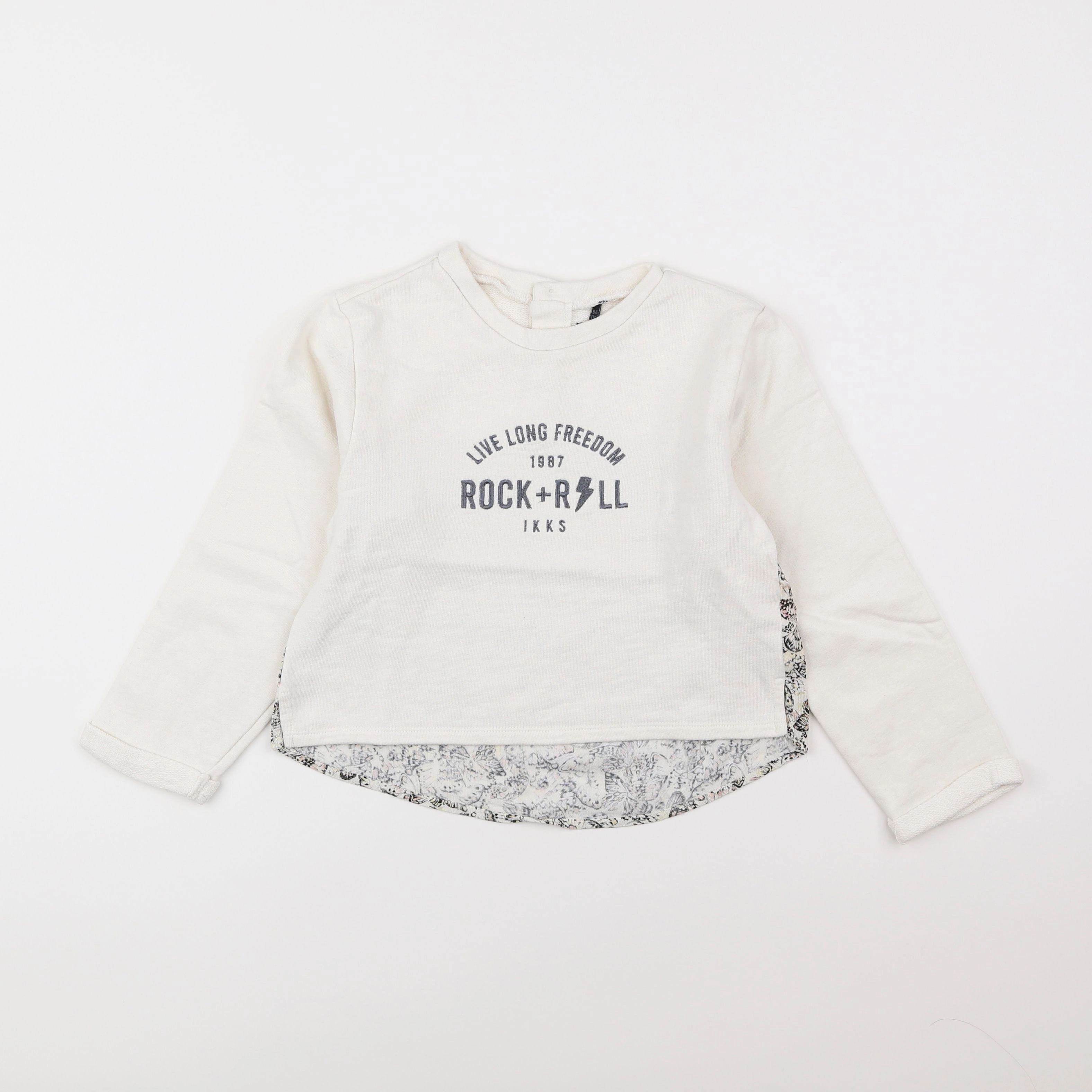 IKKS - sweat beige - 6 ans