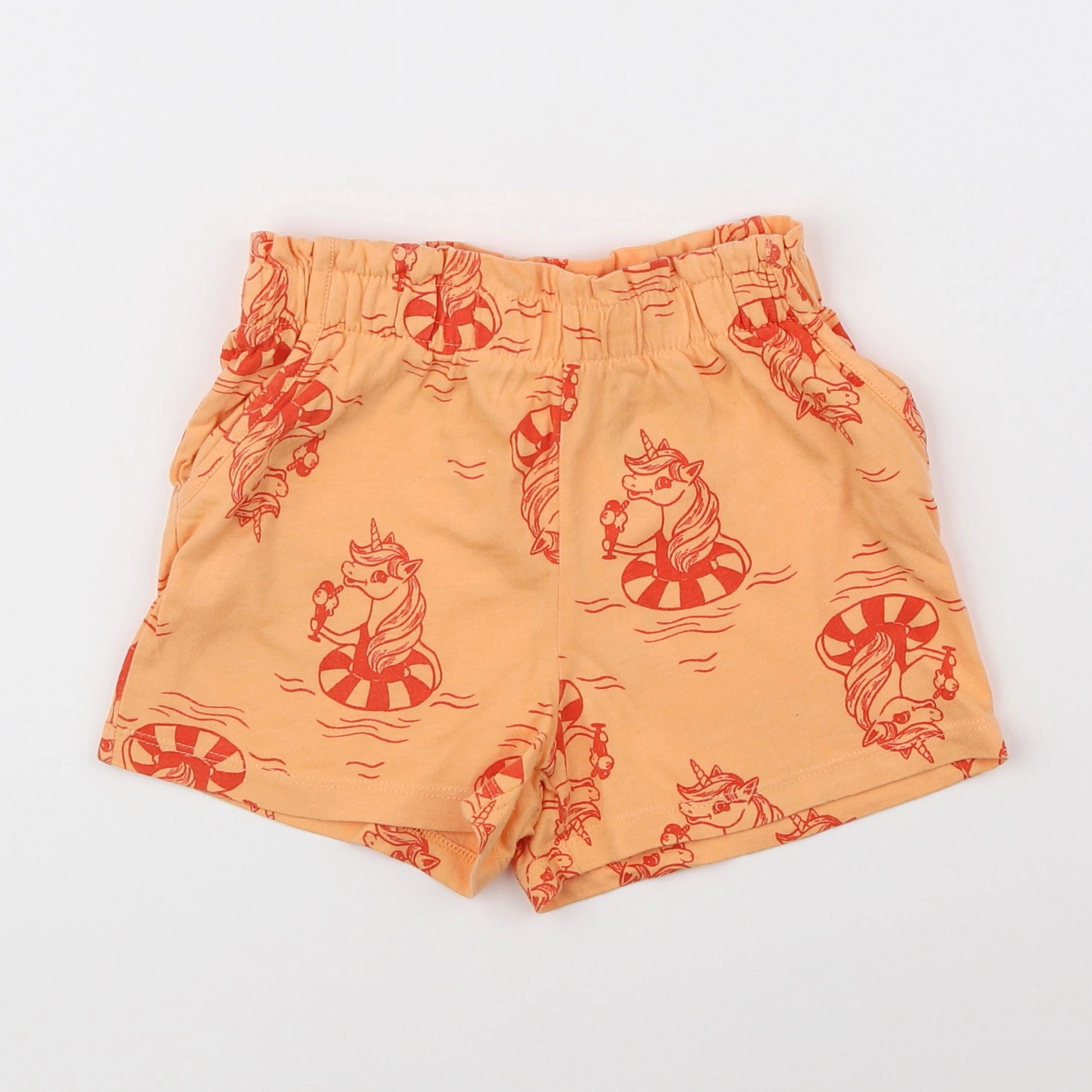 H&M - short orange - 5/6 ans