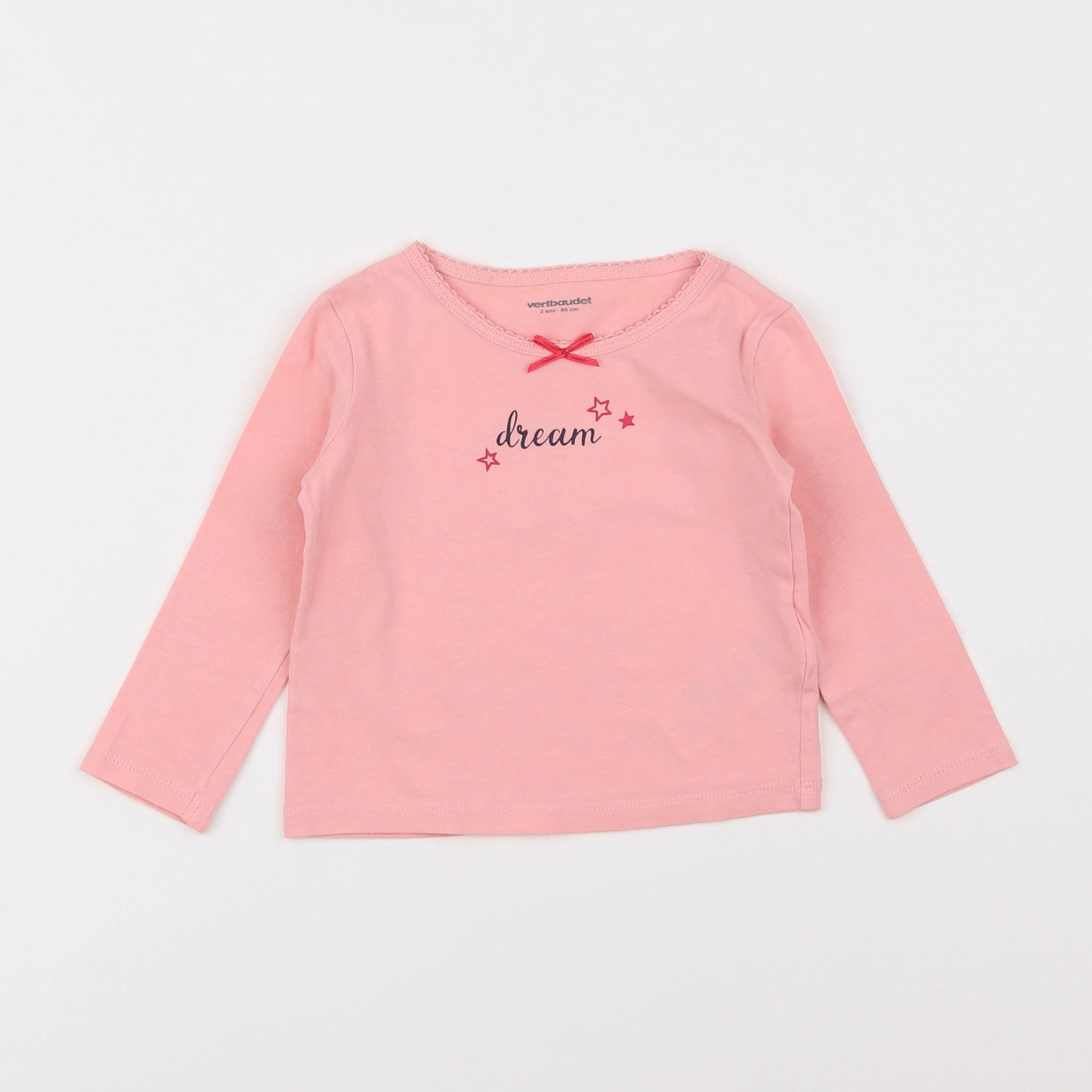 Vertbaudet - maillot de corps rose - 2 ans