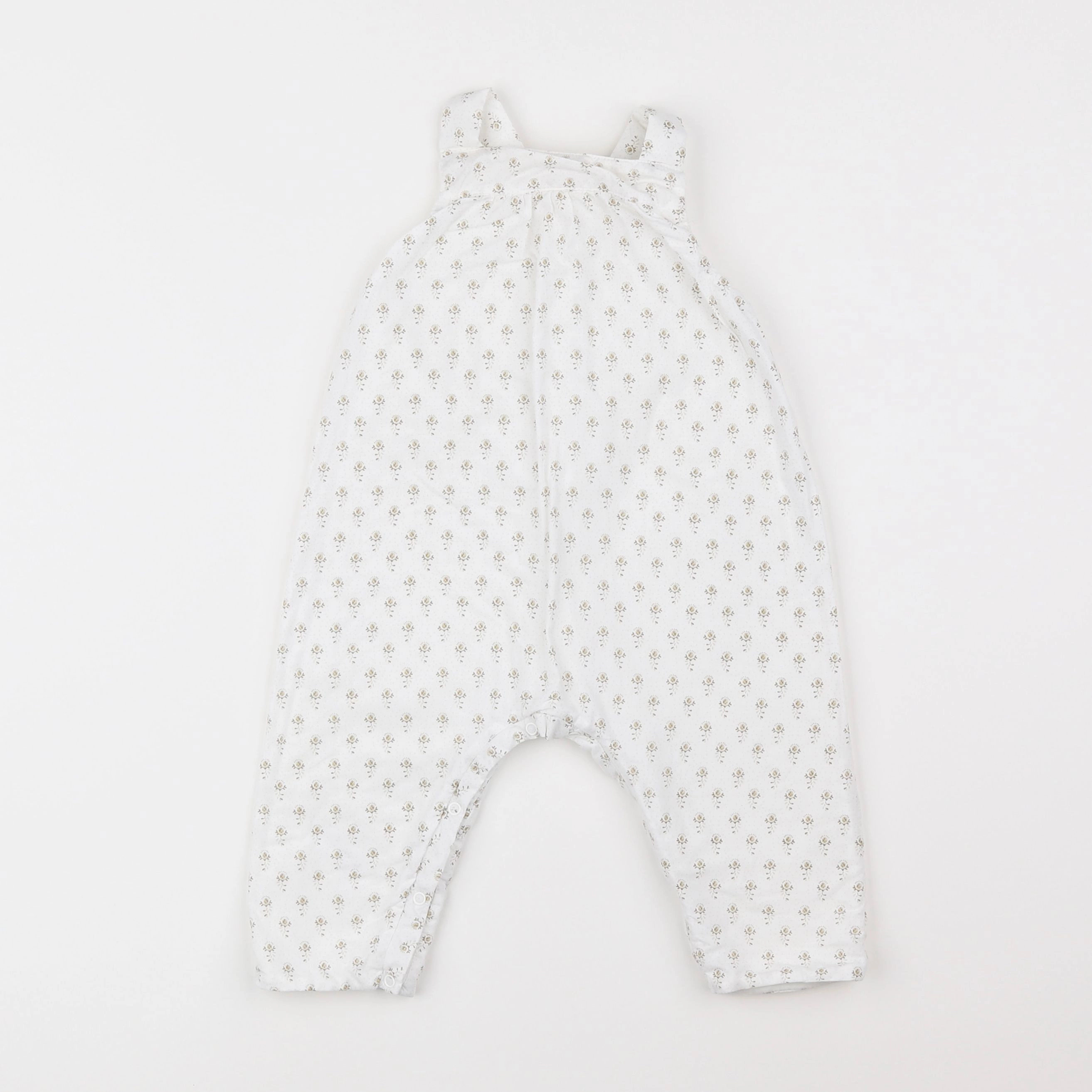 Petit Bateau - salopette blanc - 6 mois