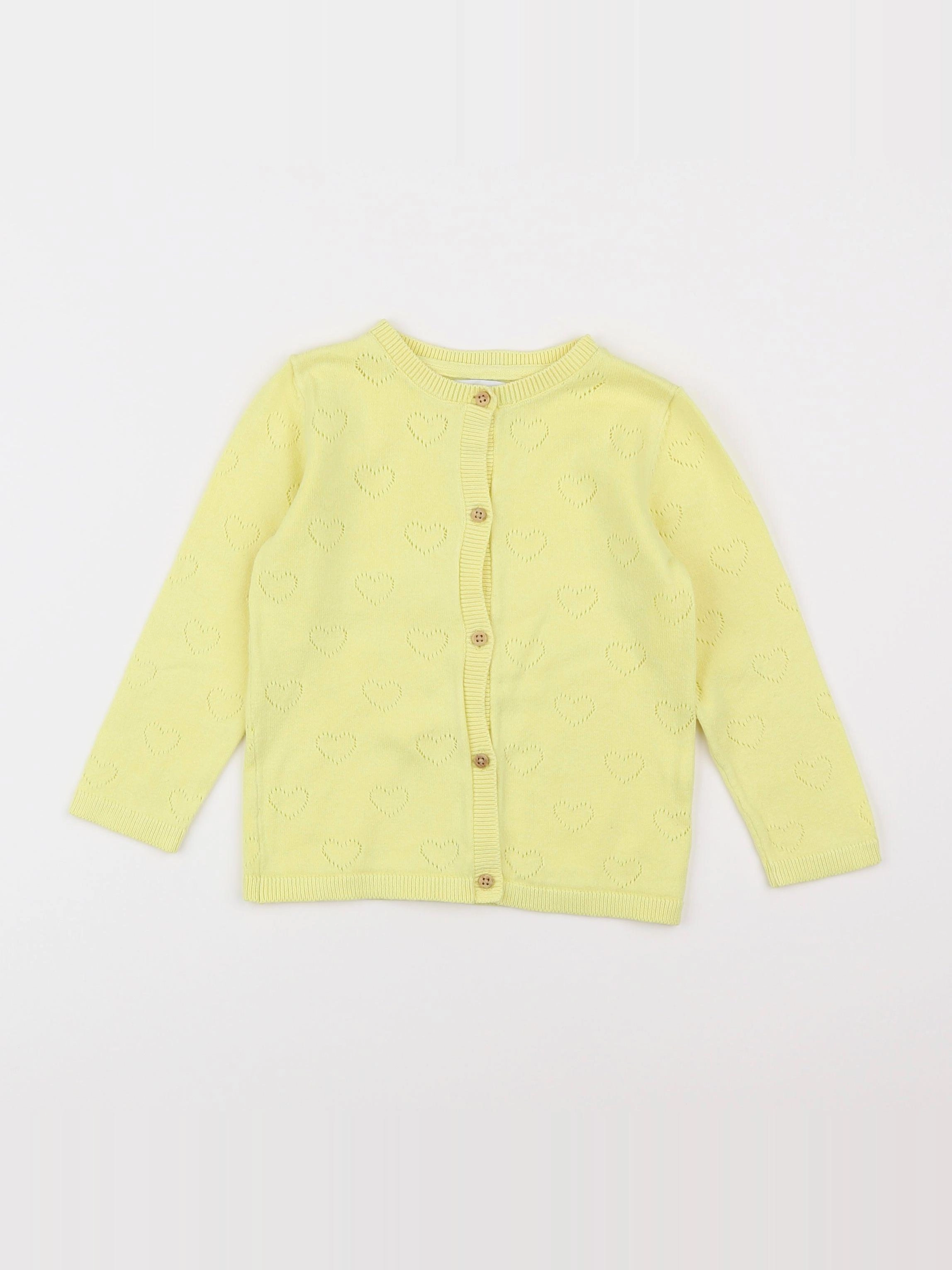 Vertbaudet - gilet jaune - 2 ans