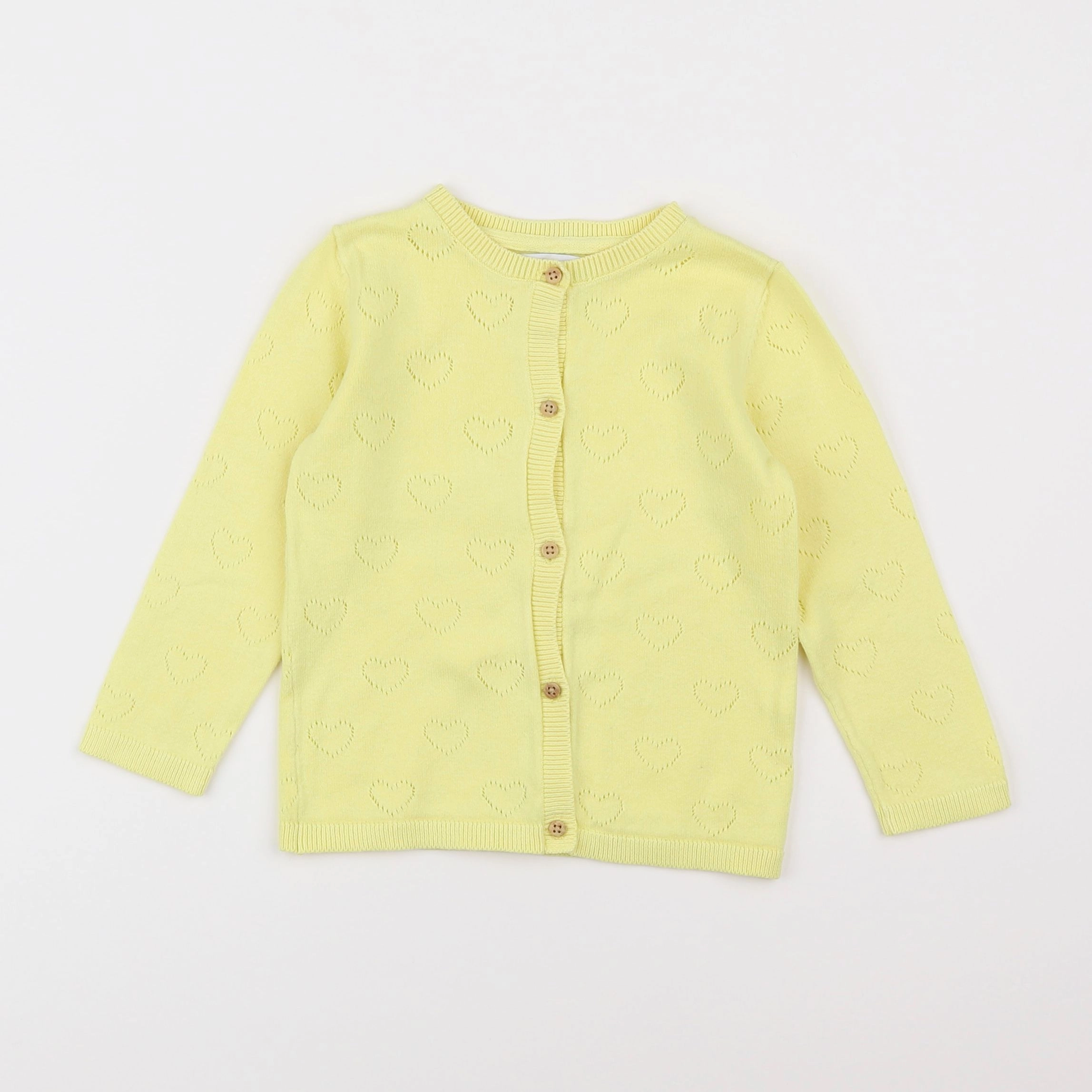 Vertbaudet - gilet jaune - 2 ans