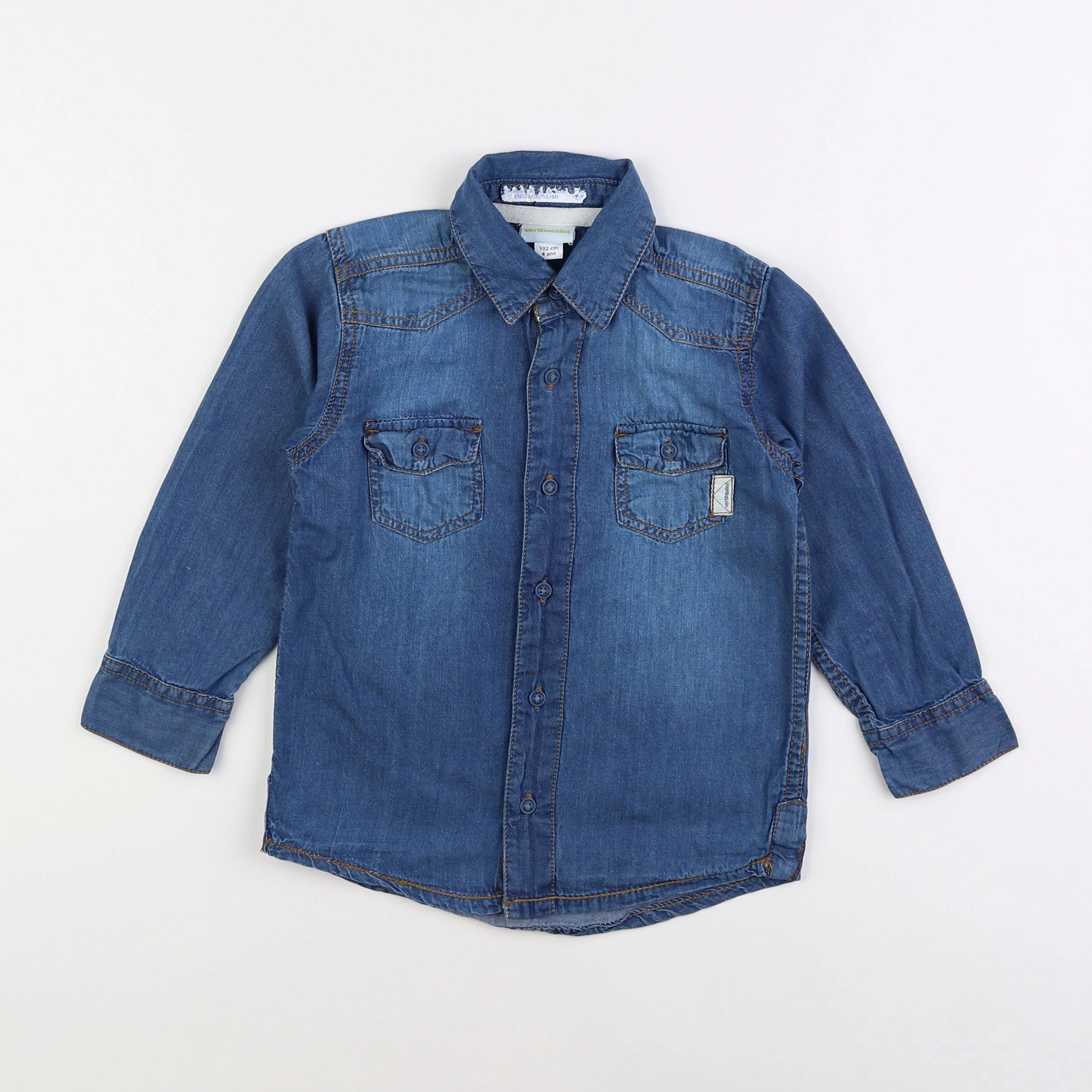 Vertbaudet - chemise bleu - 4 ans