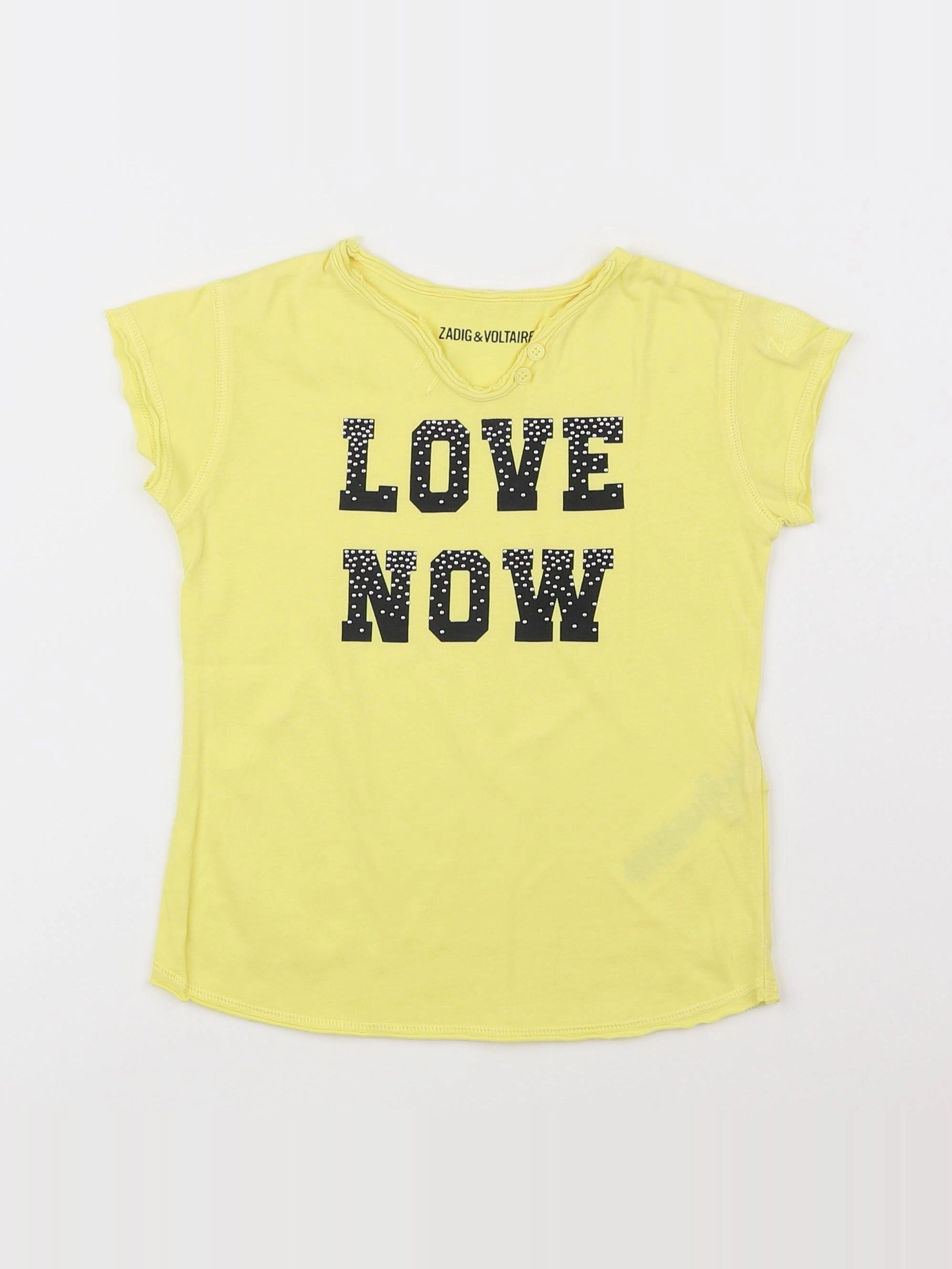Zadig & Voltaire - tee-shirt jaune - 5 ans