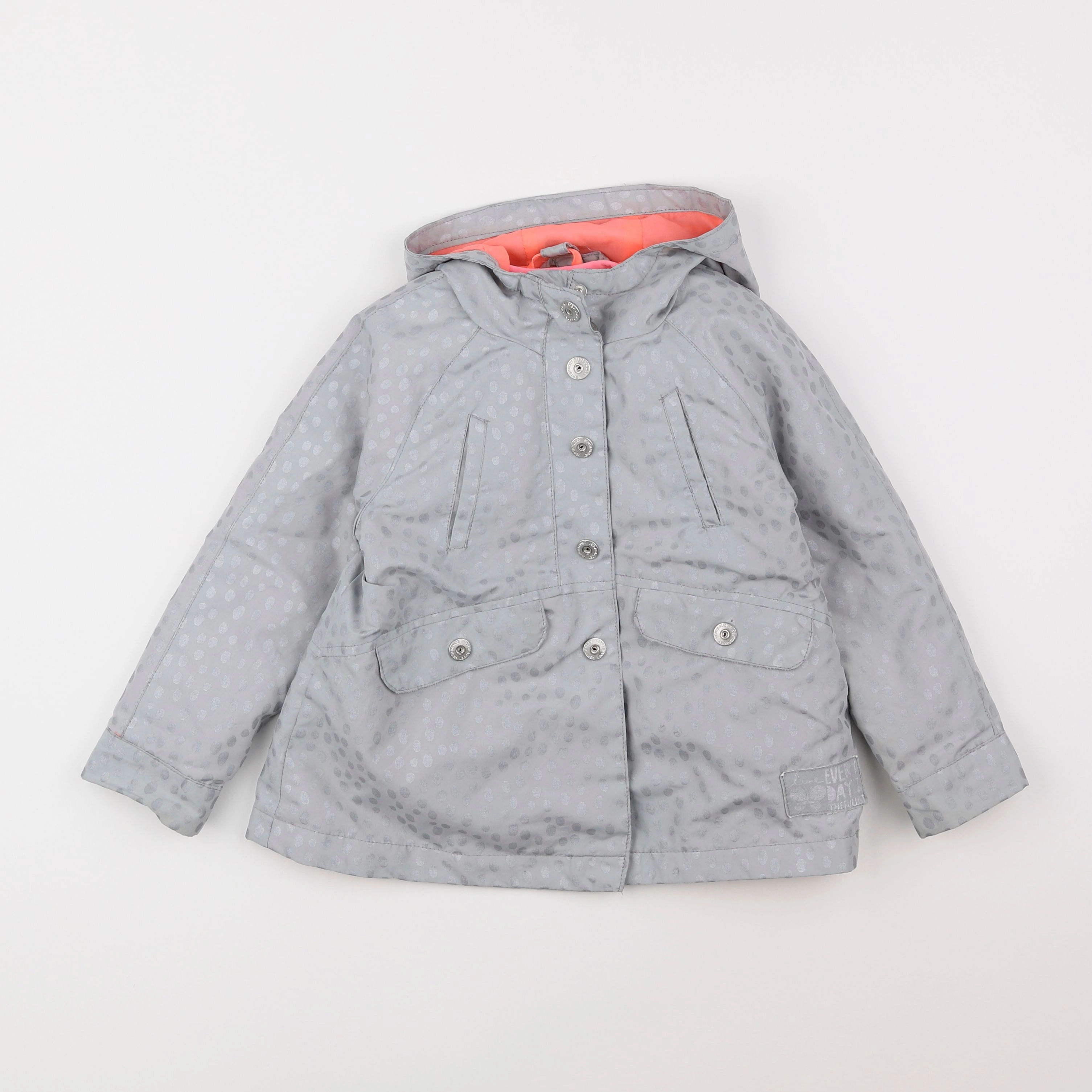 Vertbaudet - veste doublure amovible gris - 4 ans