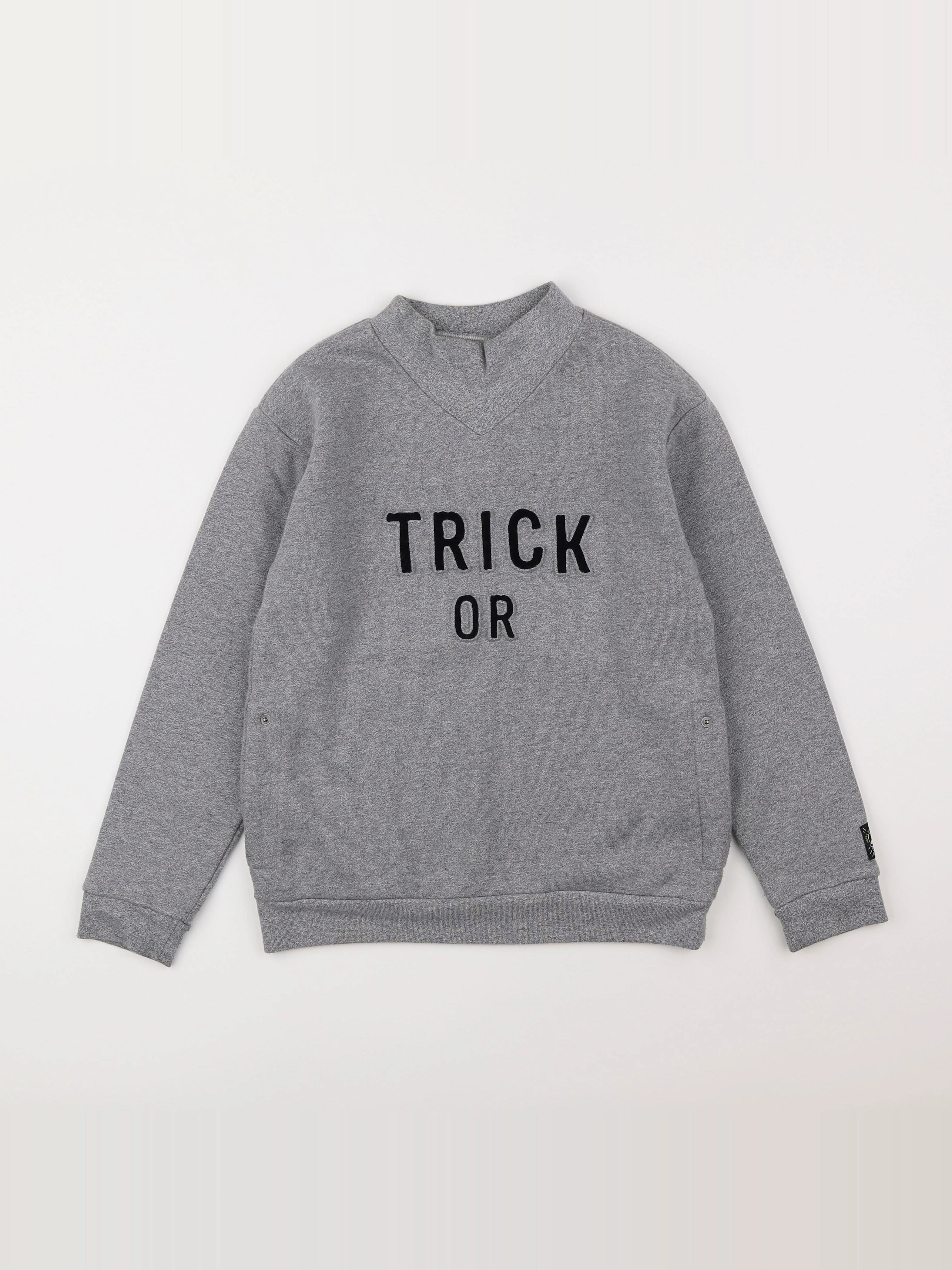 IKKS - sweat gris - 10 ans