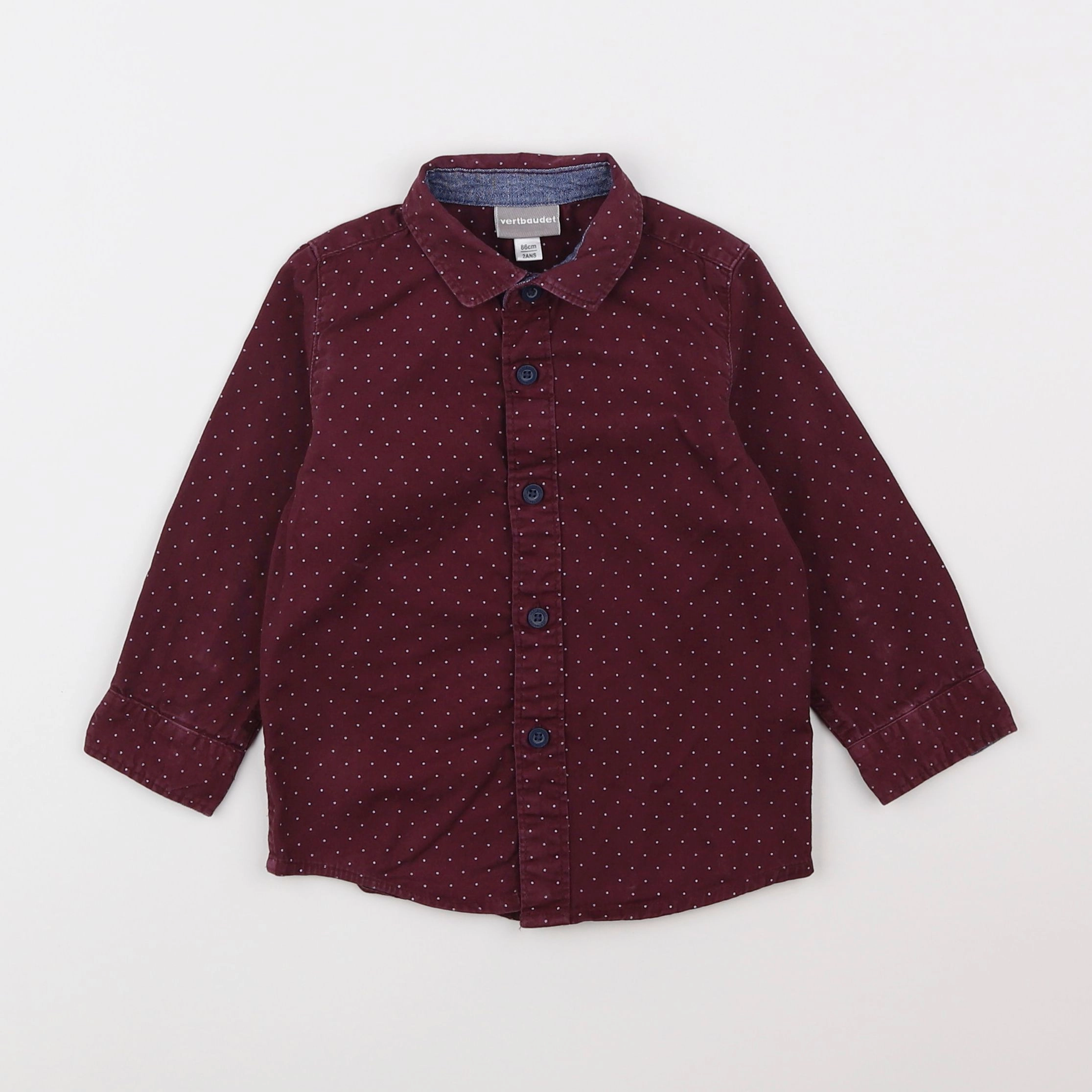 Vertbaudet - chemise rouge - 2 ans