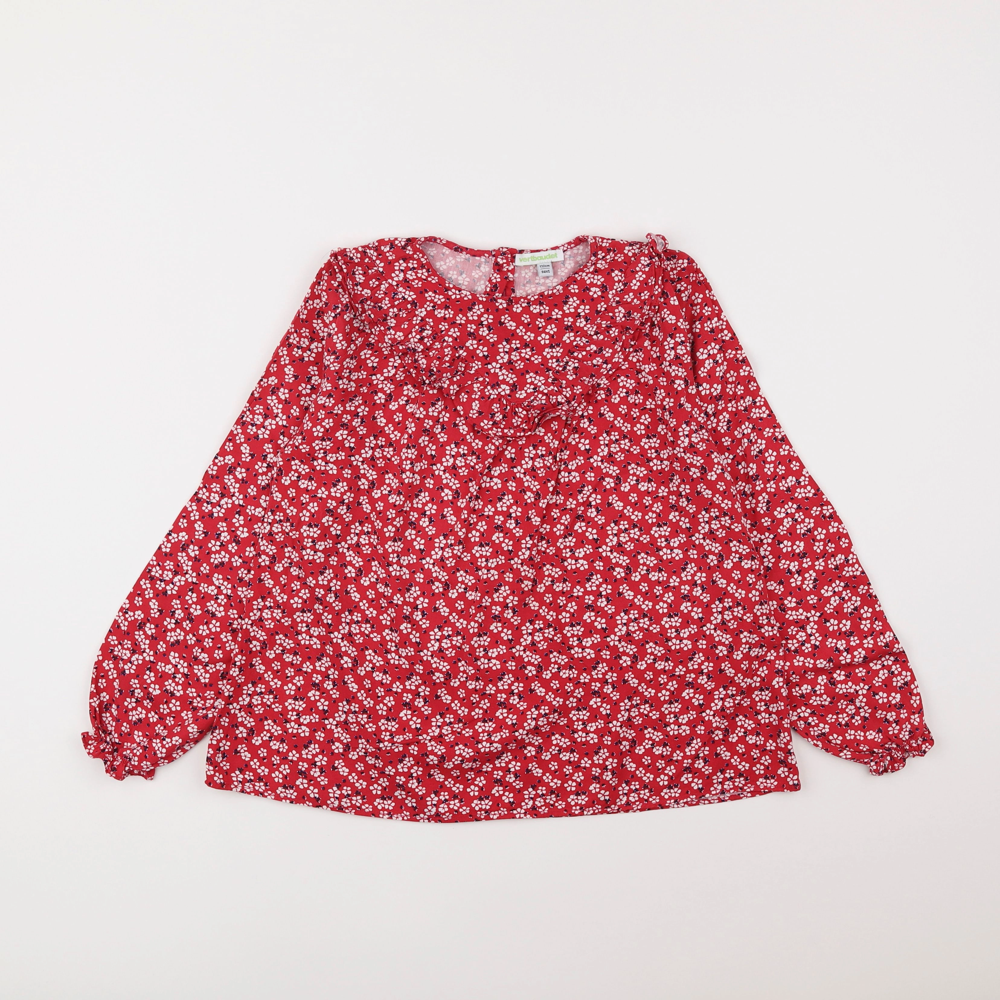 Vertbaudet - blouse rouge - 9 ans