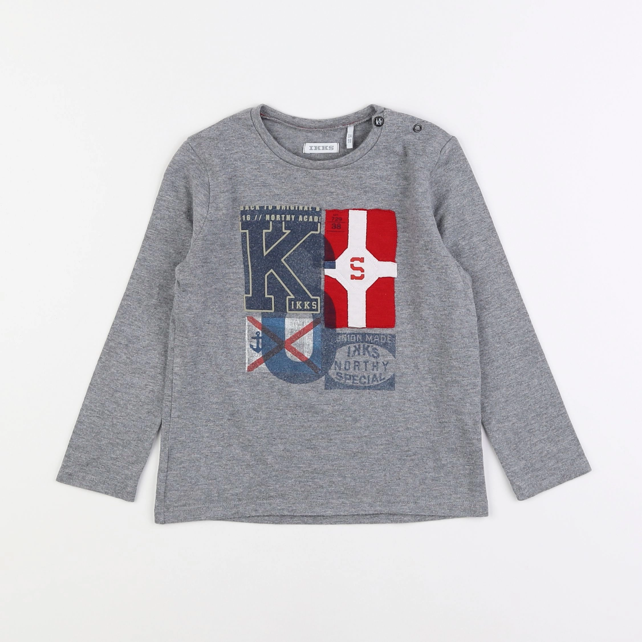 IKKS - tee-shirt gris - 3 ans