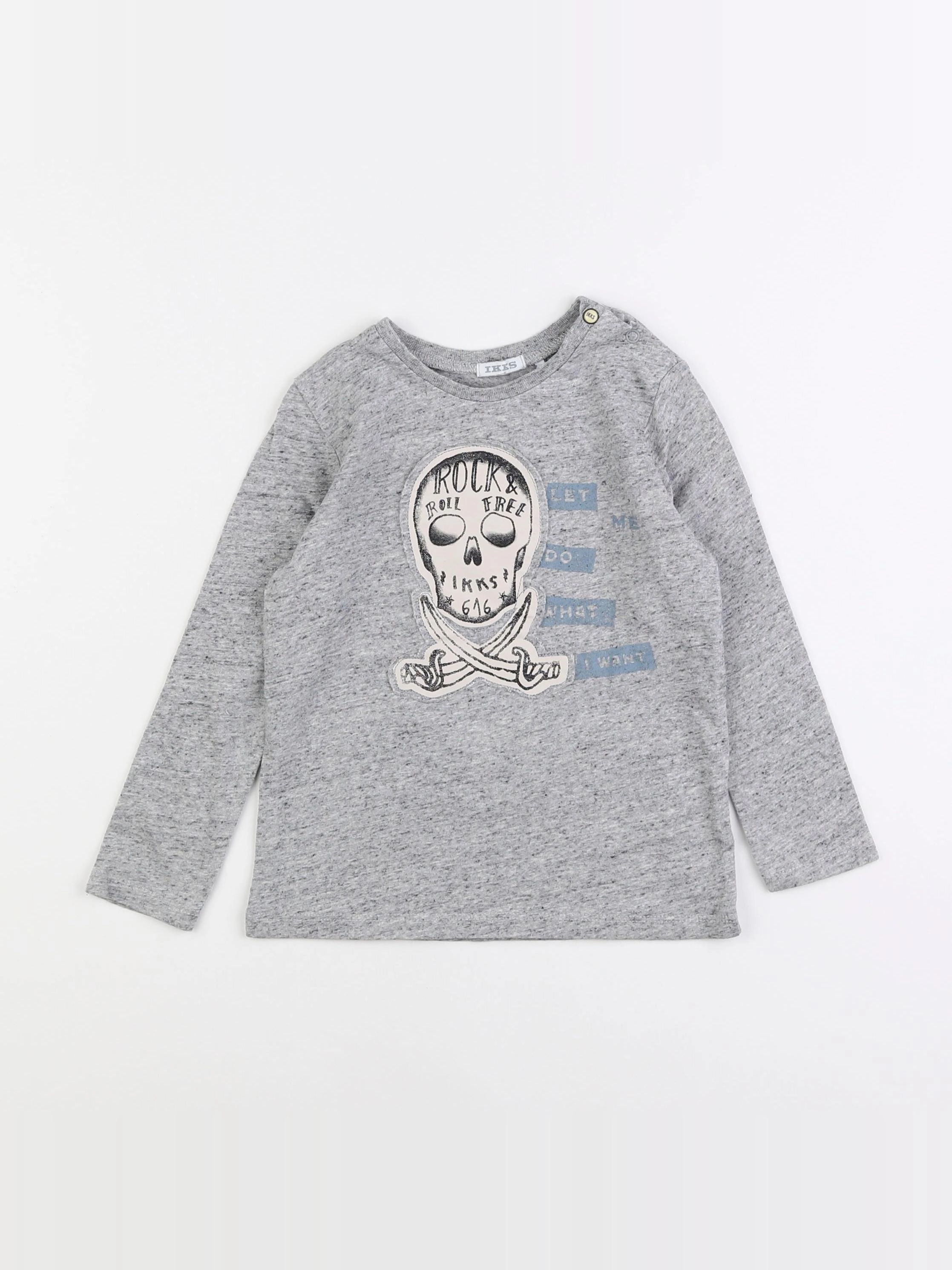 IKKS - tee-shirt gris - 3 ans