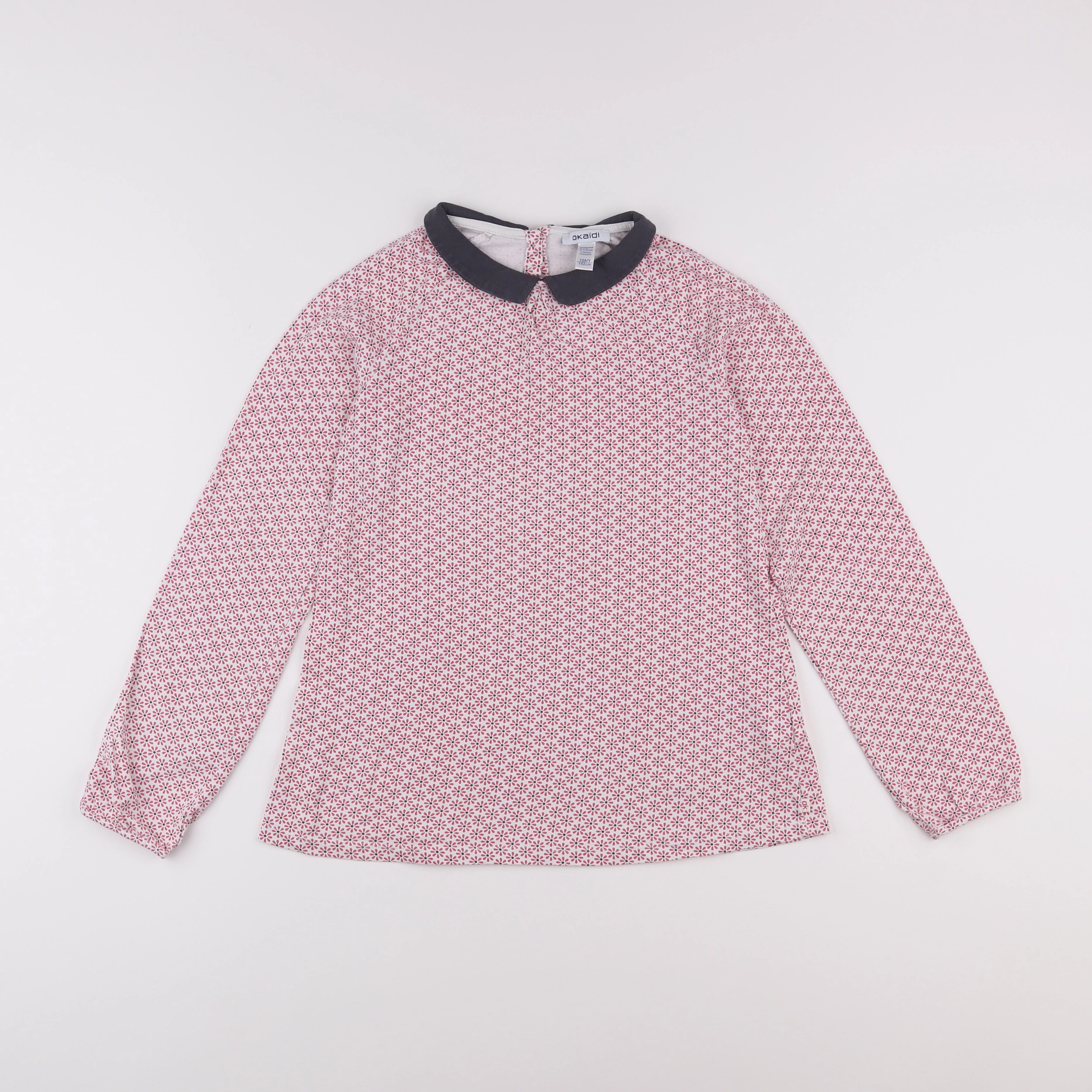 Okaidi - tee-shirt blanc, rouge - 12 ans