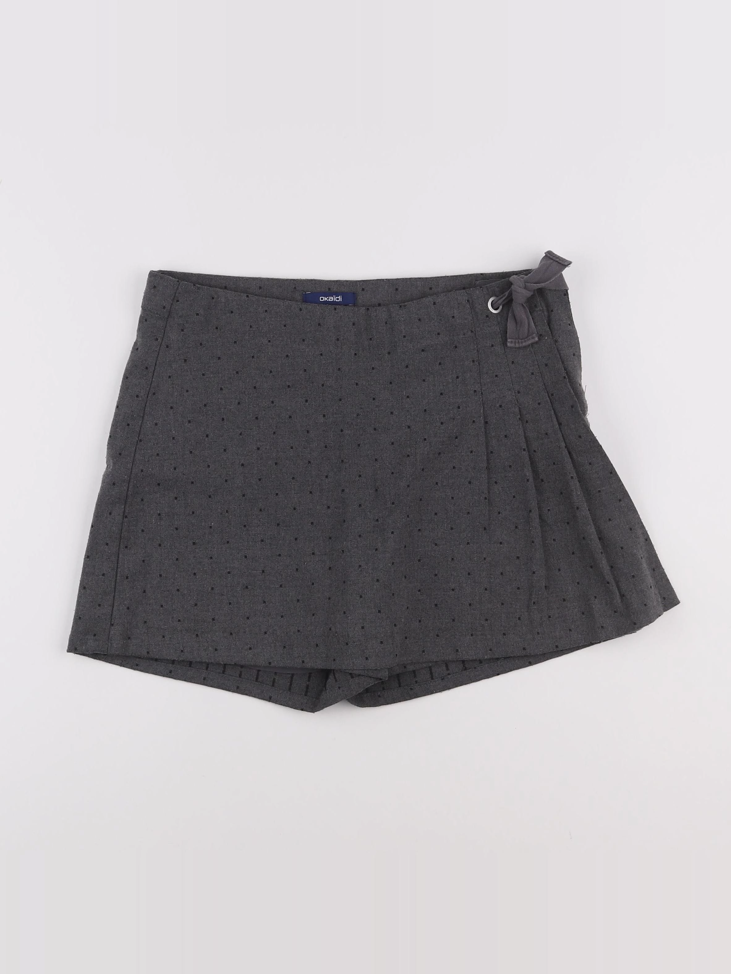 Okaidi - jupe short gris - 12 ans