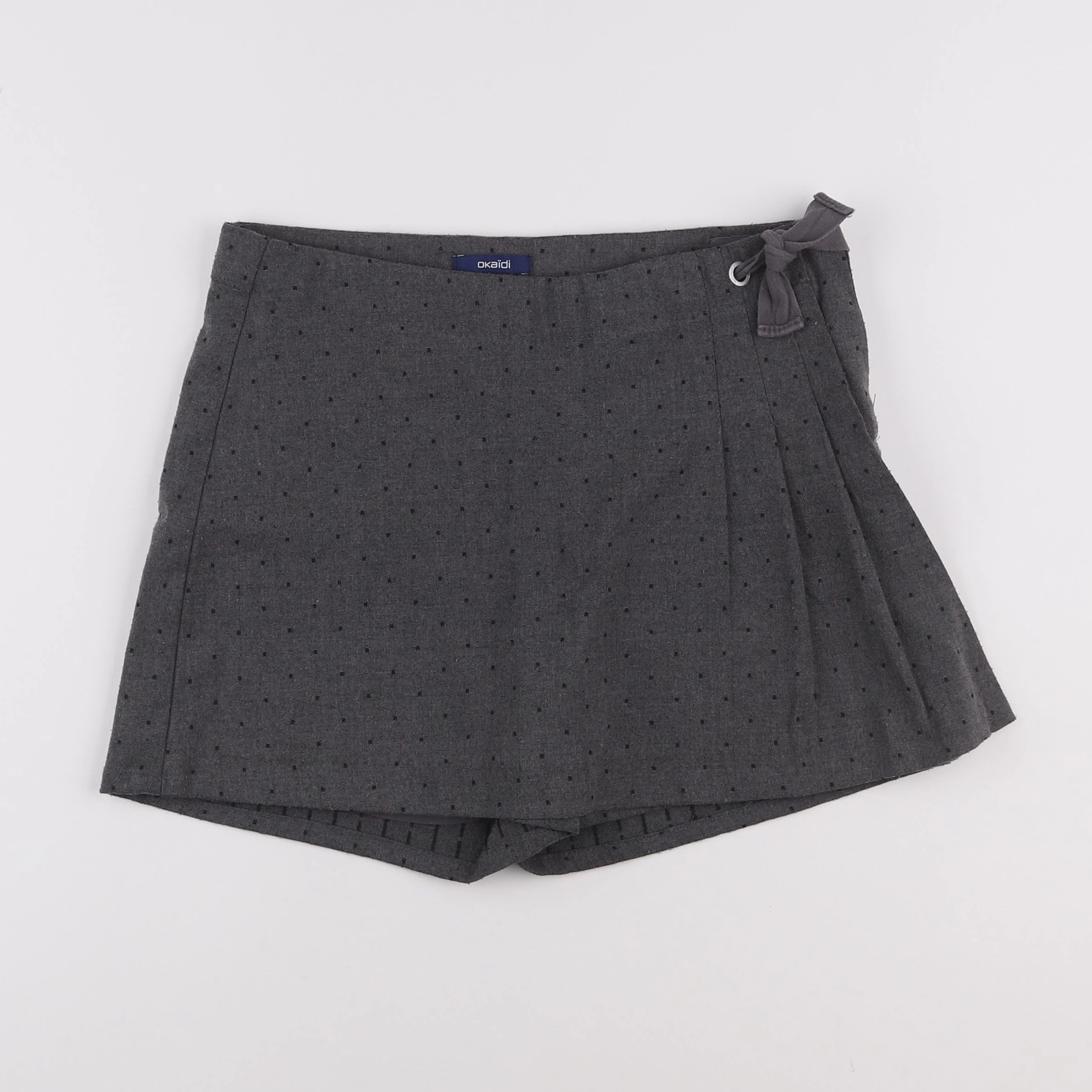 Okaidi - jupe short gris - 12 ans