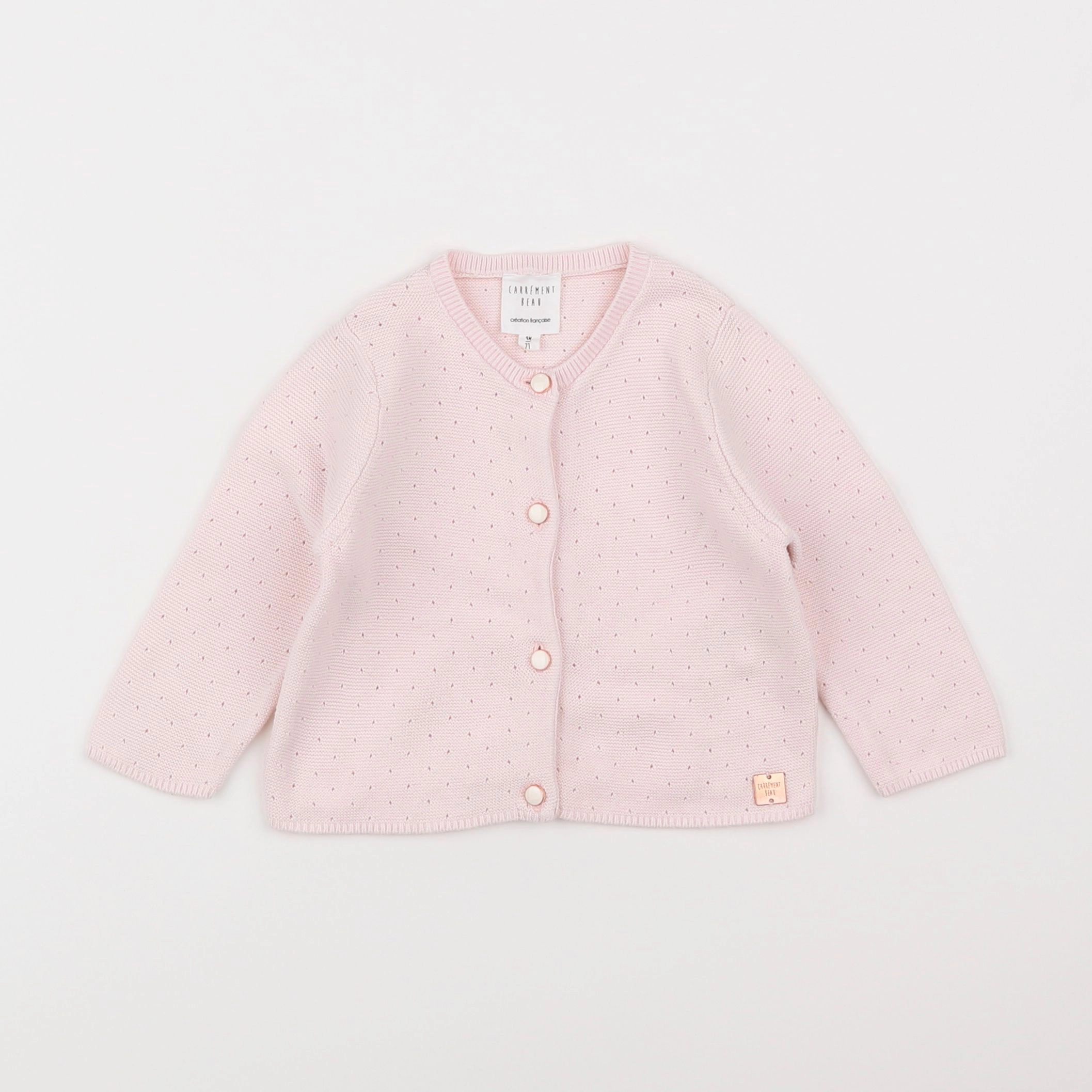 Carrément Beau - gilet rose - 9 mois