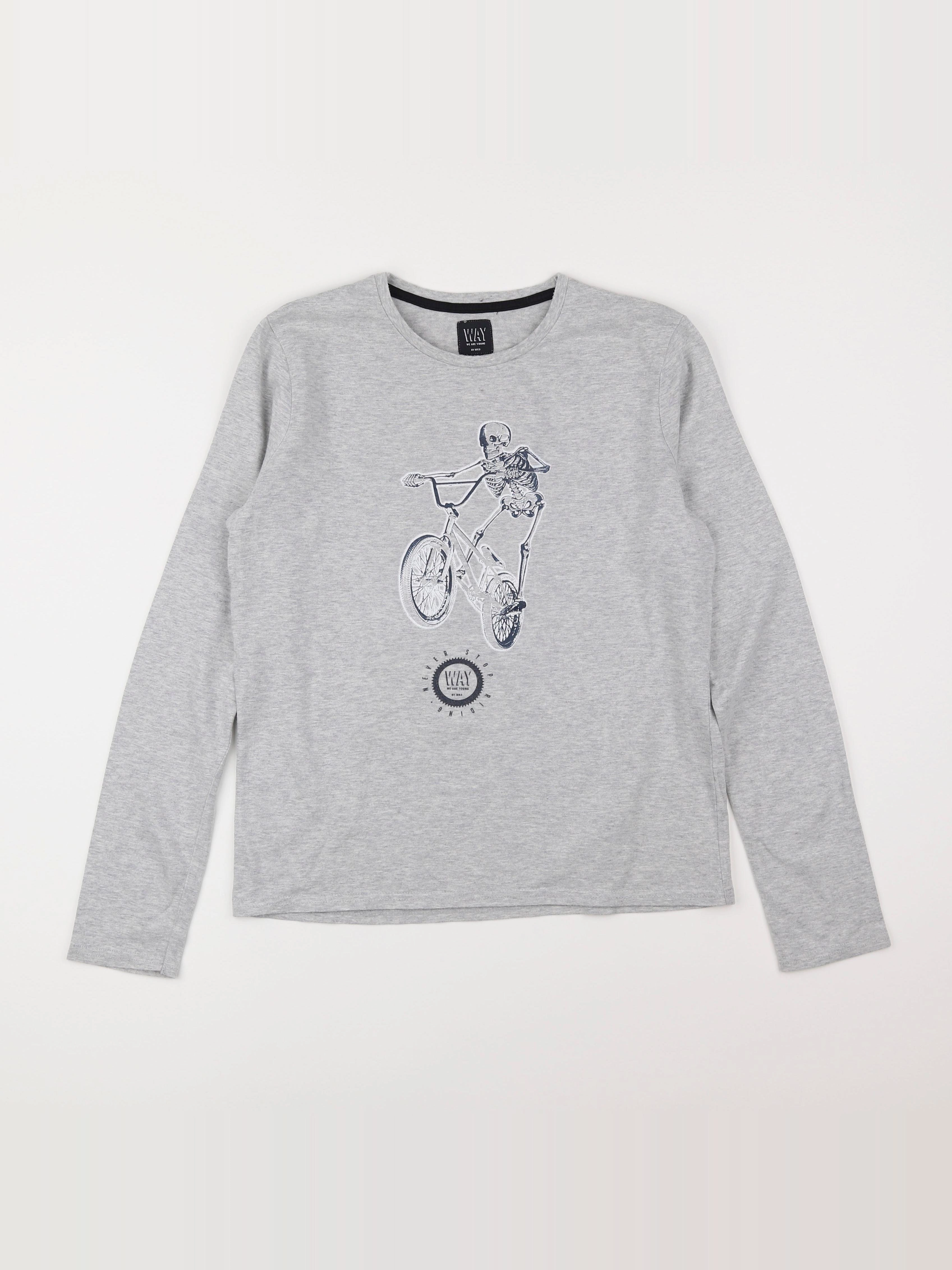 IKKS - tee-shirt gris - 14 ans