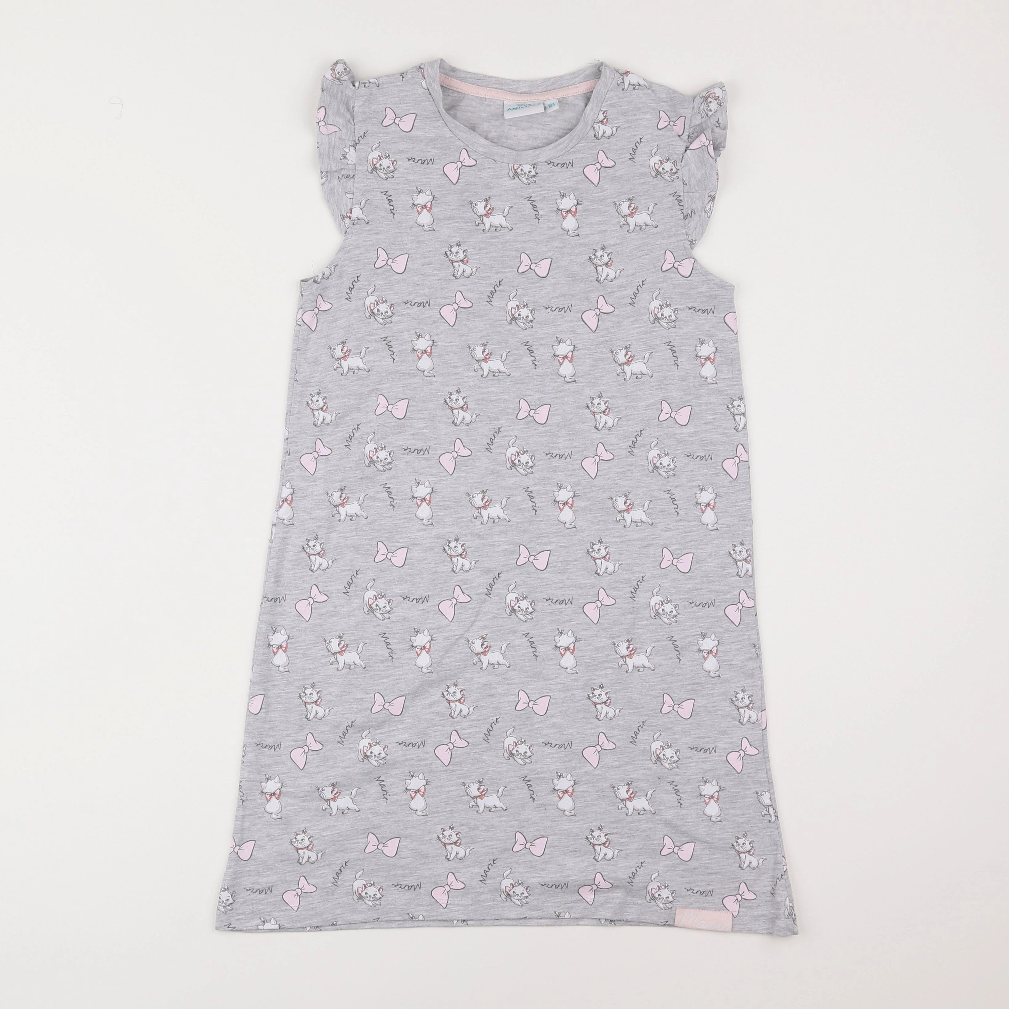 Vertbaudet - chemise de nuit coton gris - 10 ans