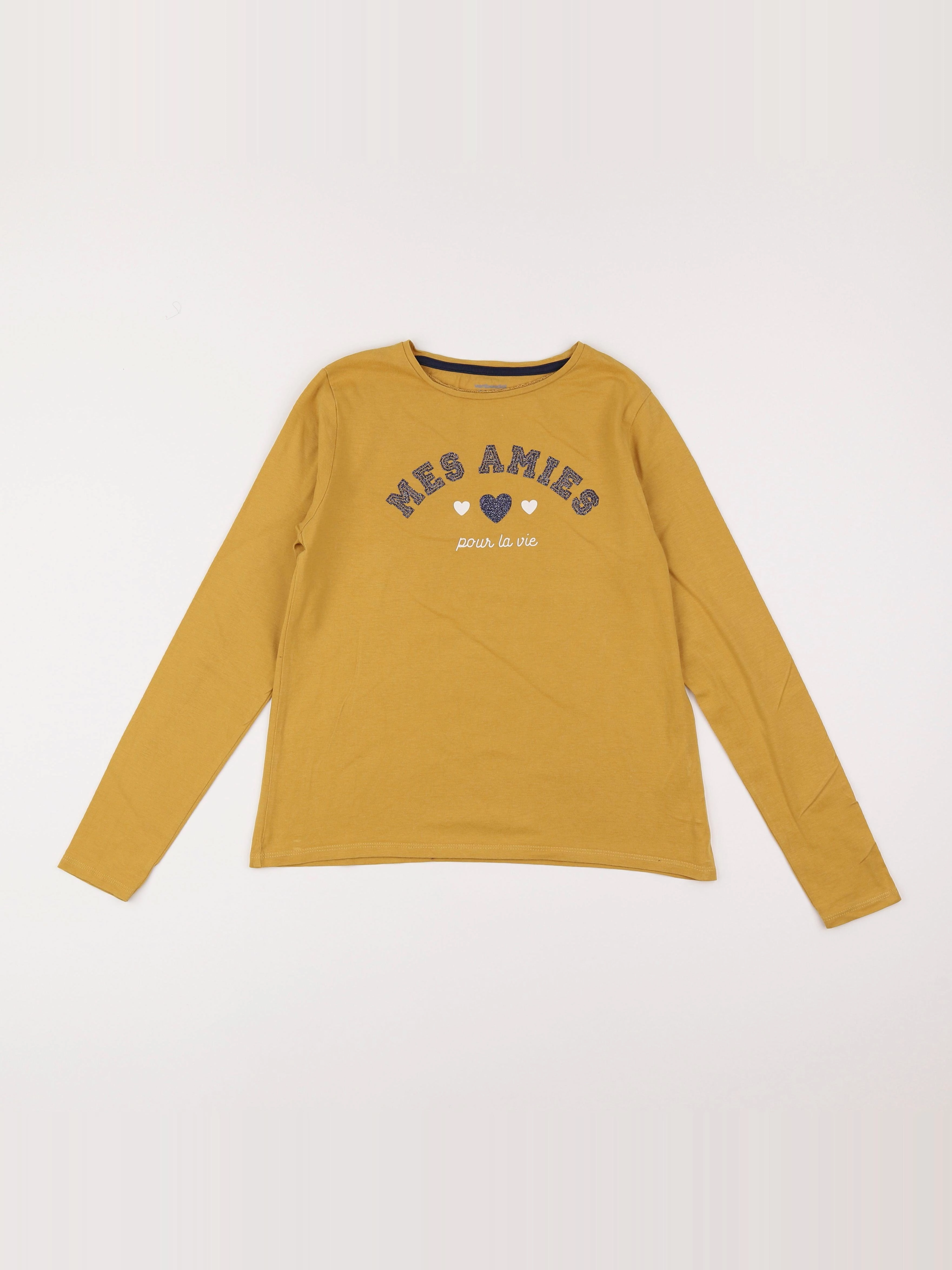 Vertbaudet - tee-shirt jaune - 10 ans