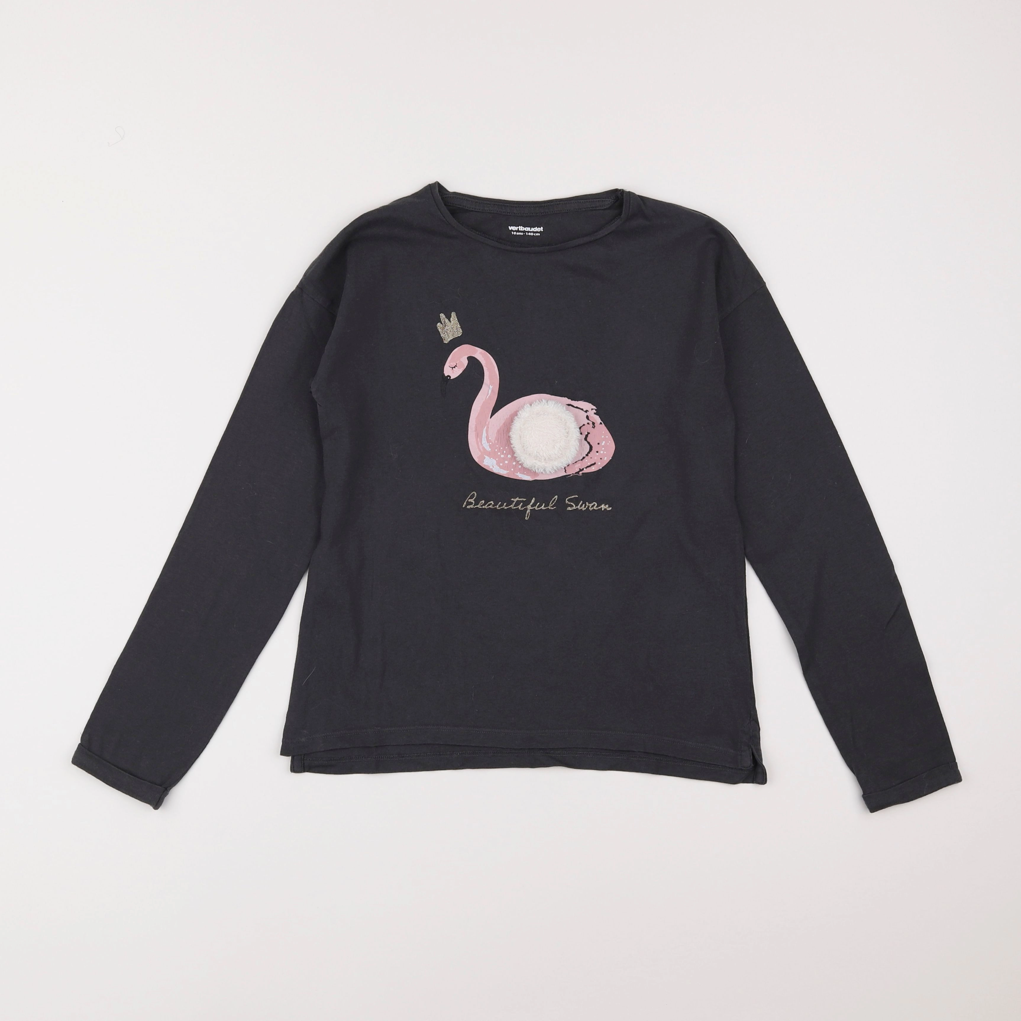 Vertbaudet - tee-shirt gris - 10 ans