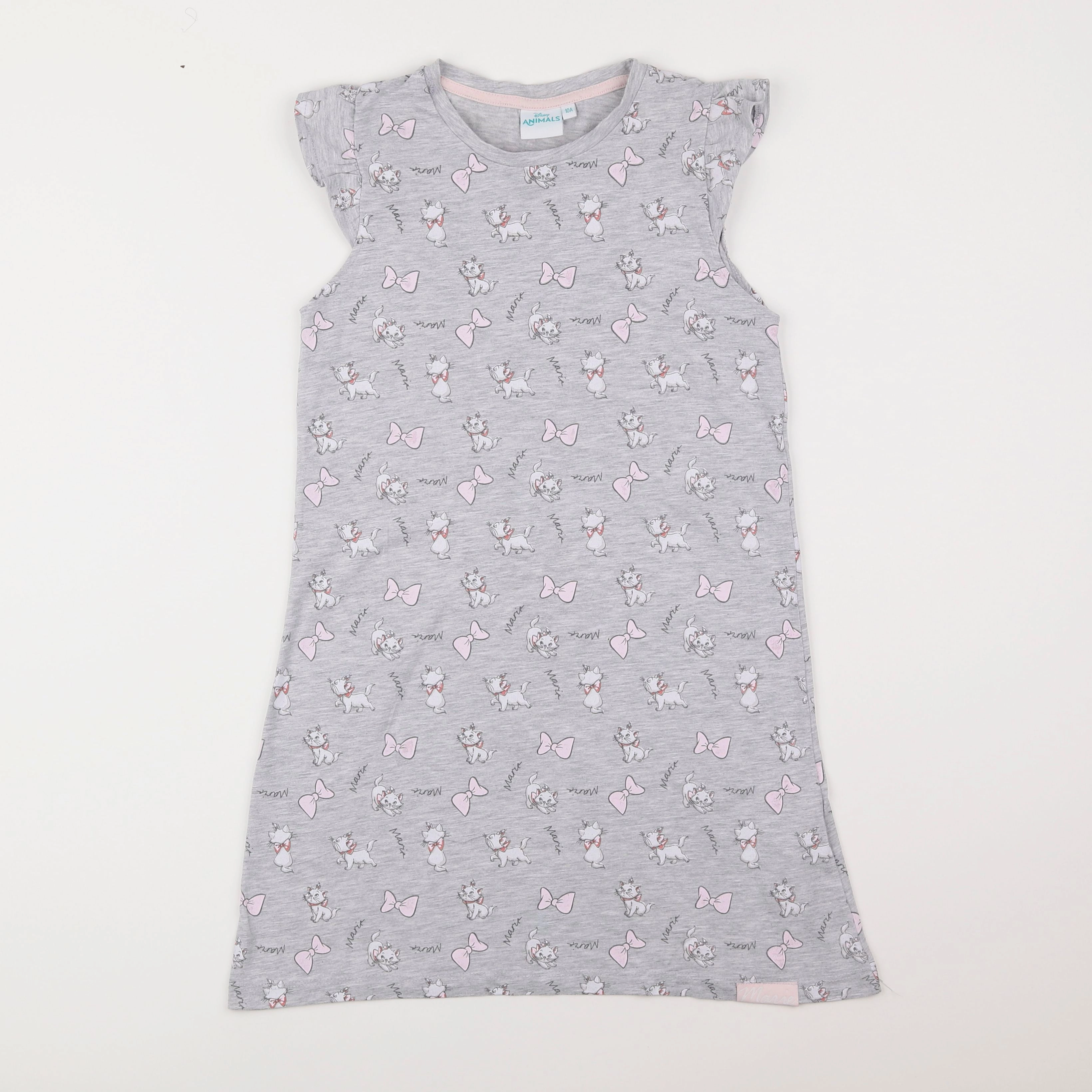 Vertbaudet - chemise de nuit coton gris - 10 ans