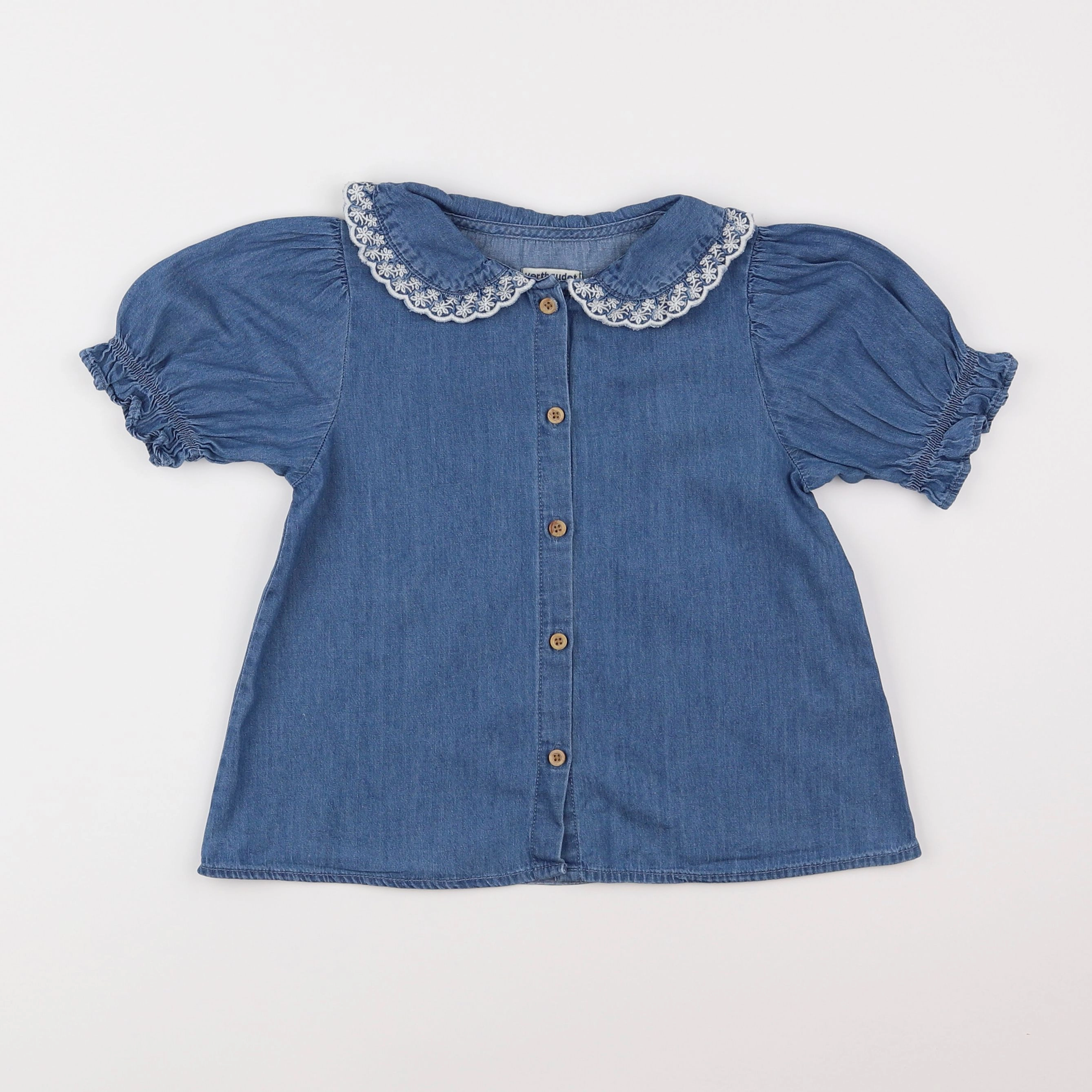 Vertbaudet - blouse bleu - 7 ans