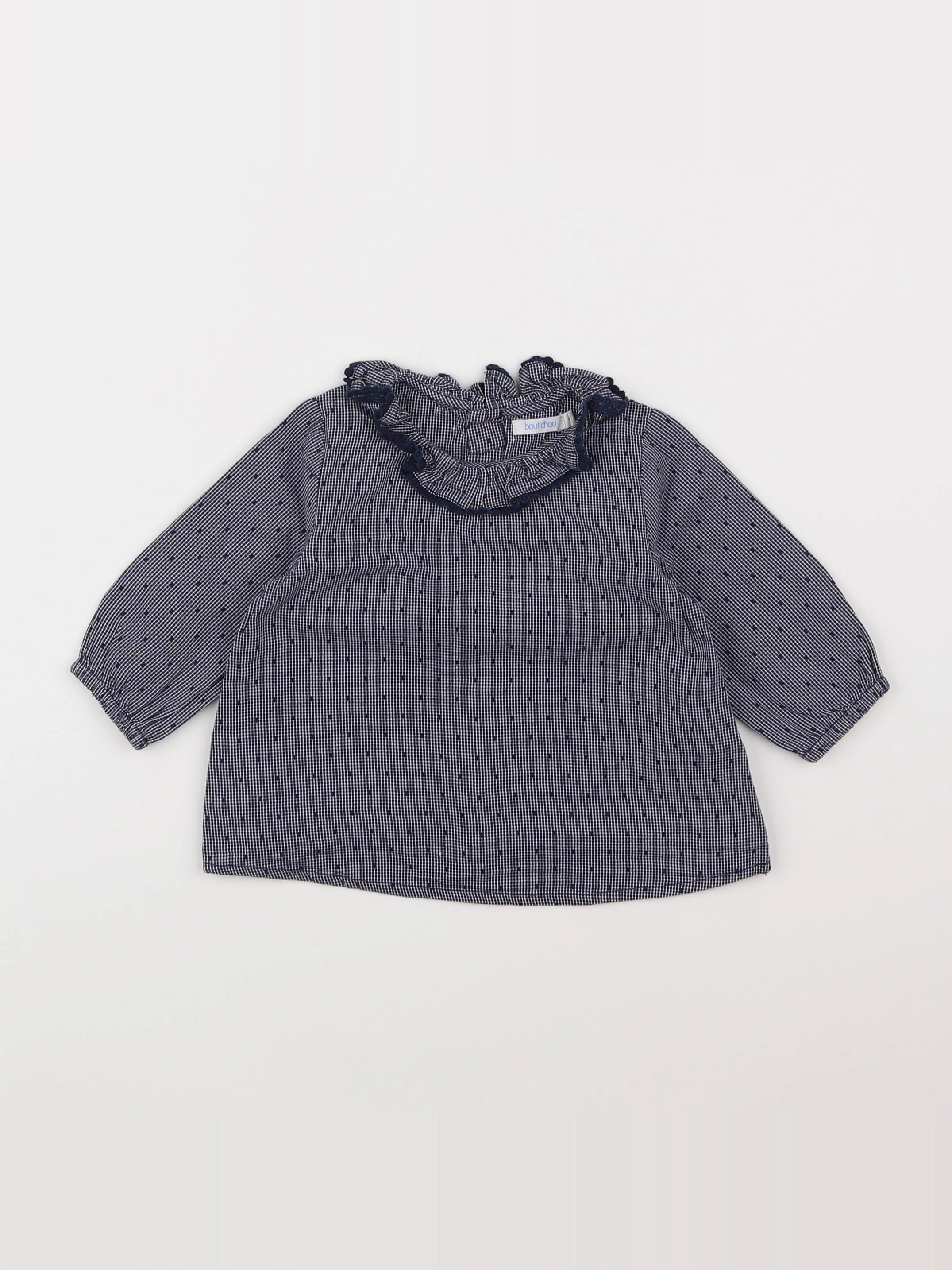 Boutchou - blouse bleu - 9 mois