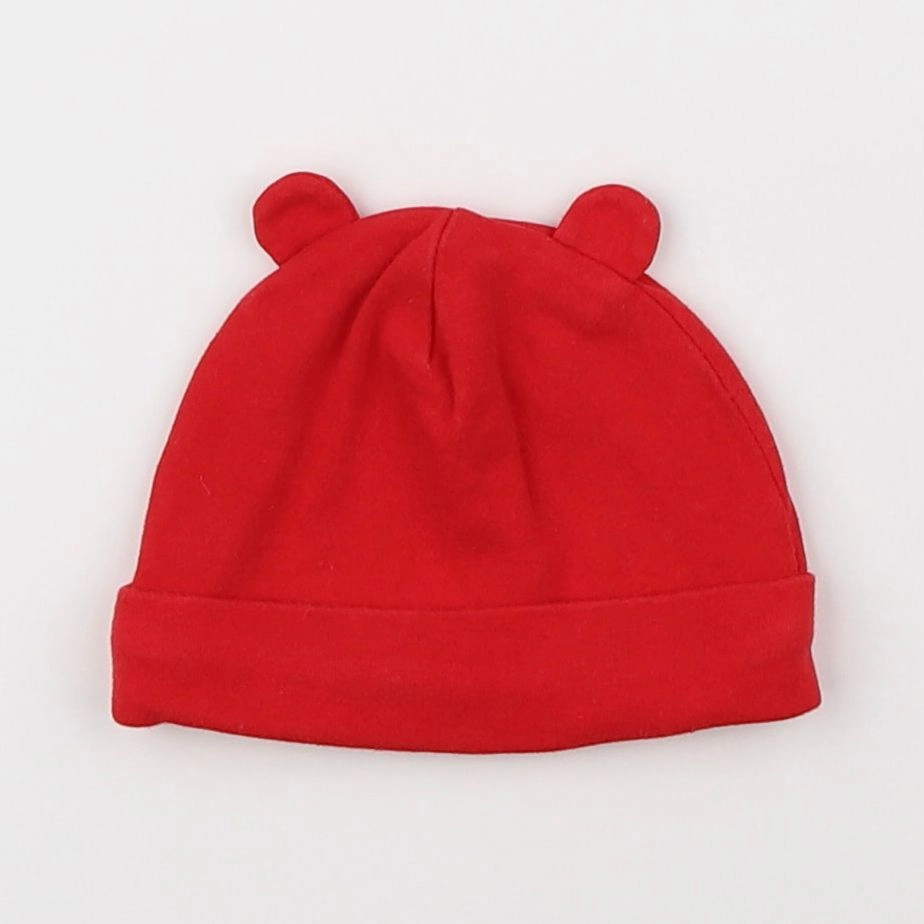 Vertbaudet - bonnet rouge - 3/6 mois