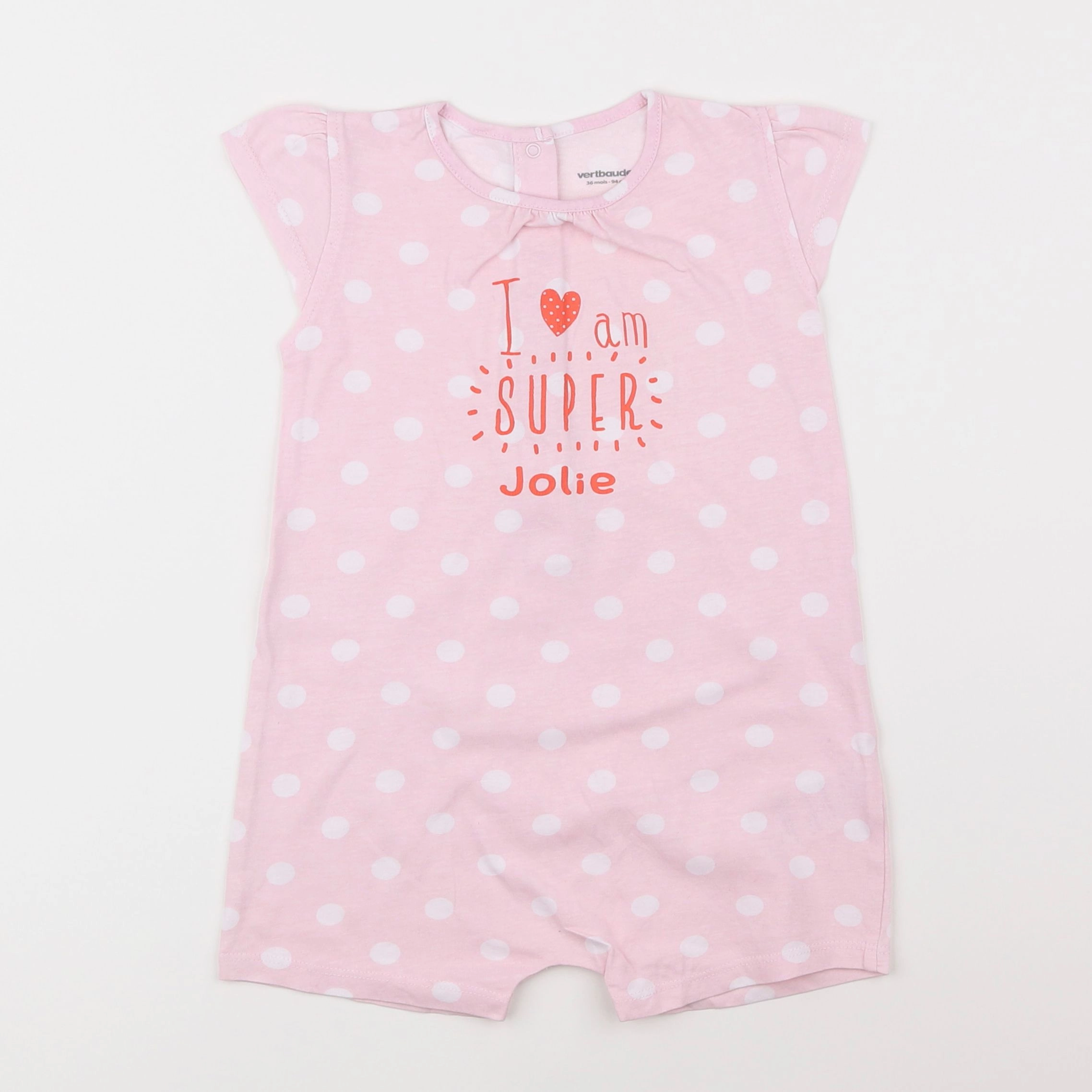 Vertbaudet - pyjama coton rose - 3 ans