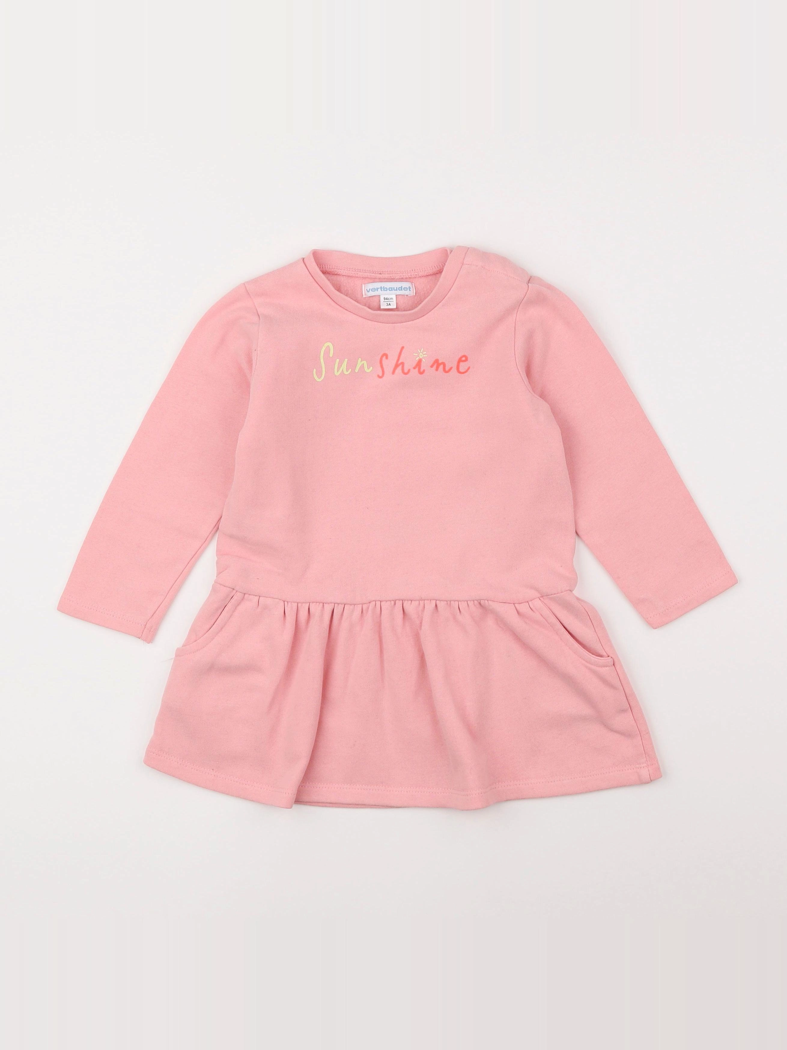 Vertbaudet - robe rose - 3 ans