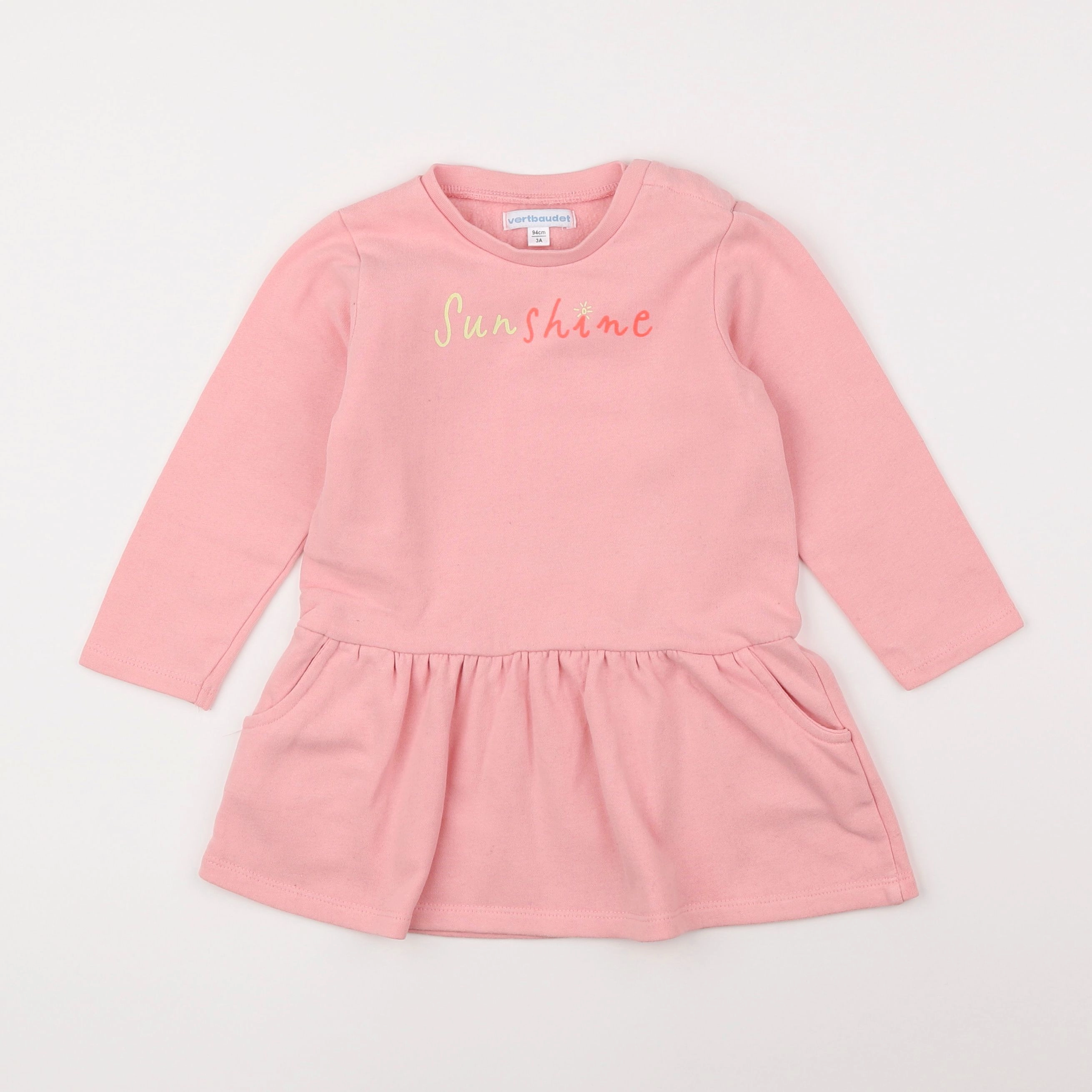 Vertbaudet - robe rose - 3 ans