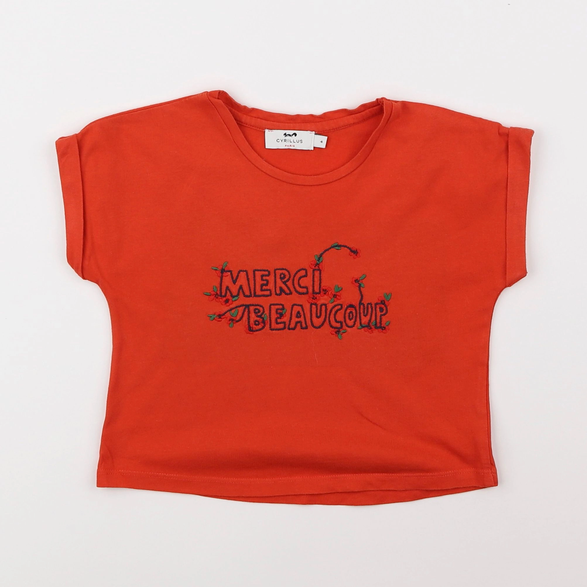 Cyrillus - tee-shirt rouge - 4 ans