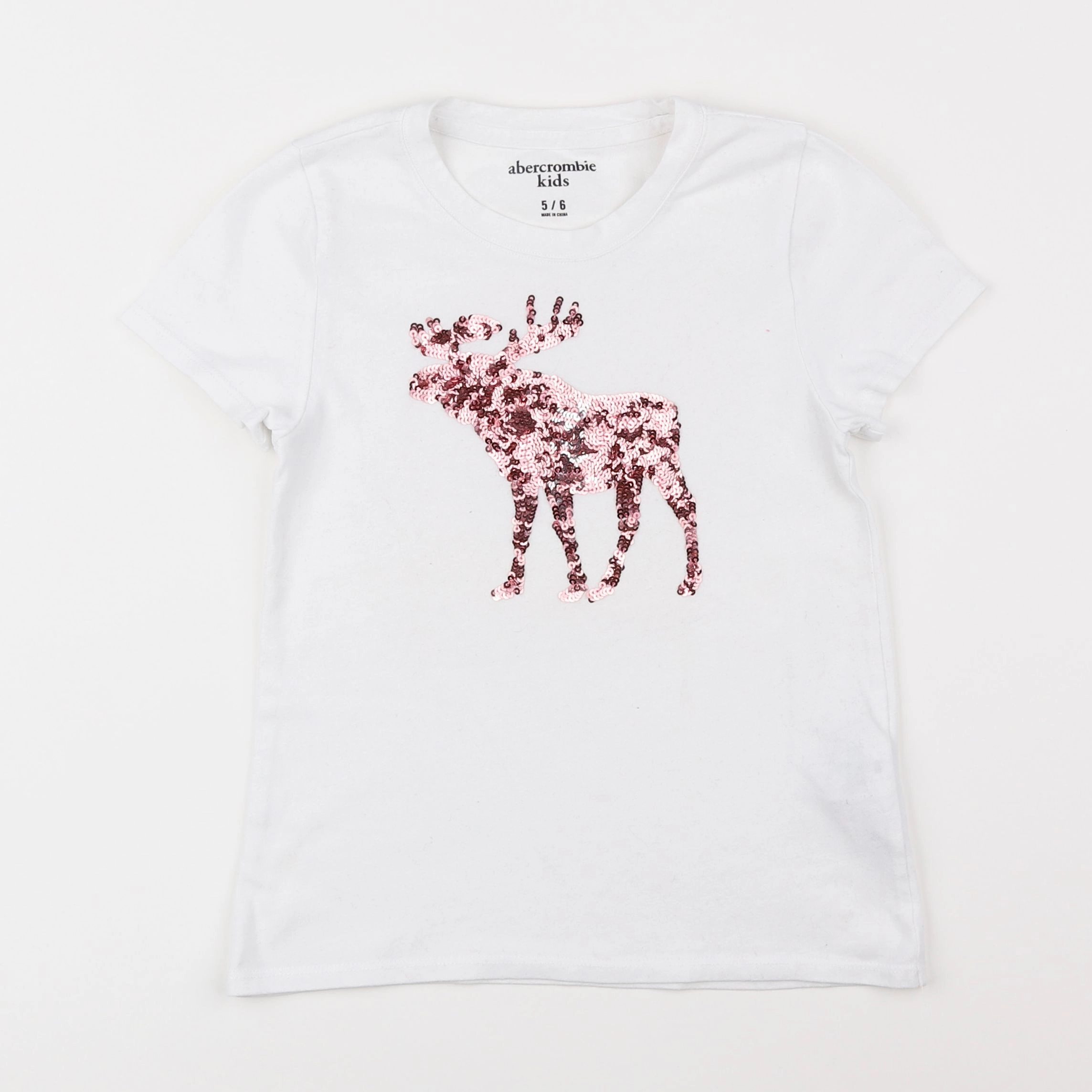 Abercrombie - tee-shirt blanc - 5/6 ans