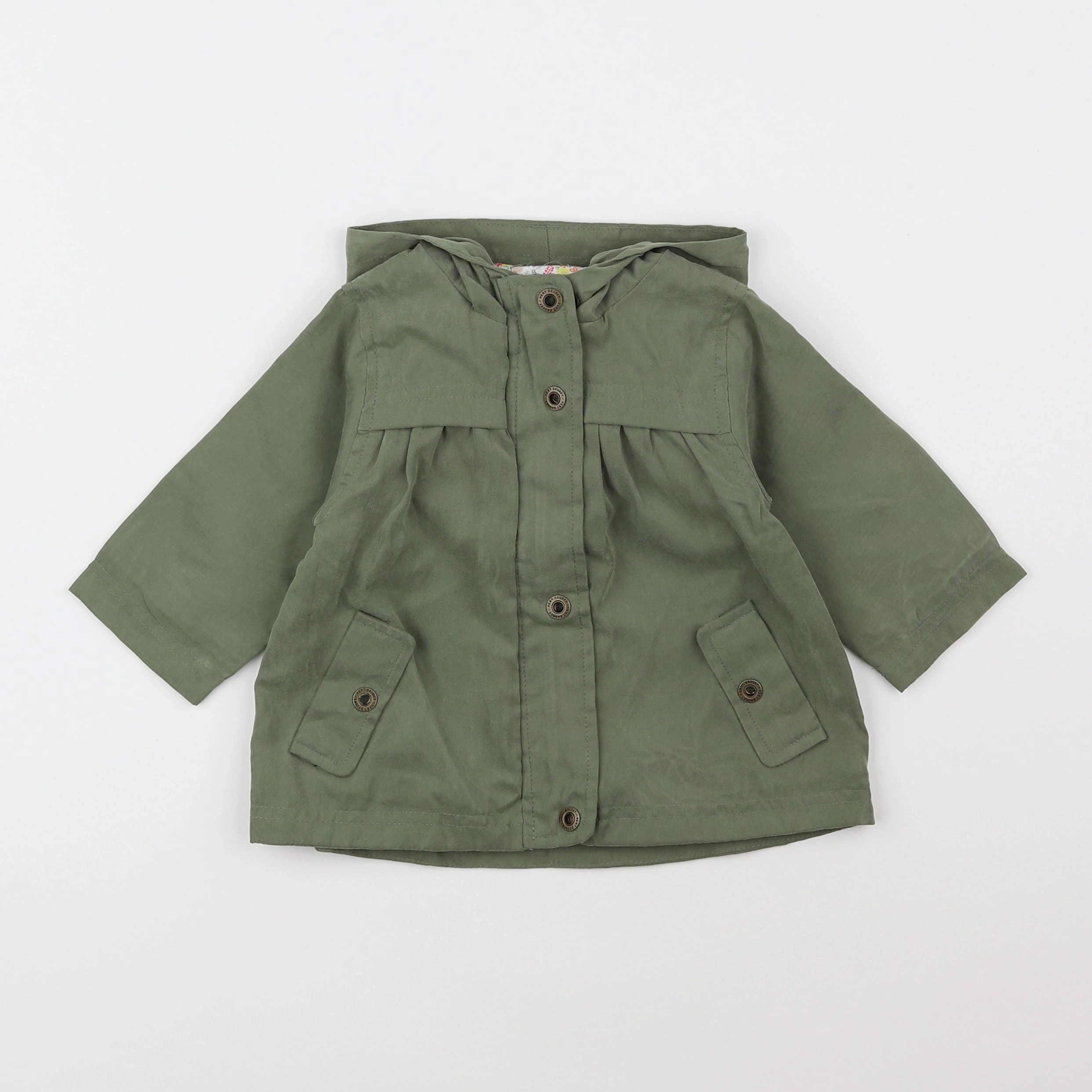 Vertbaudet - veste vert - 9 mois