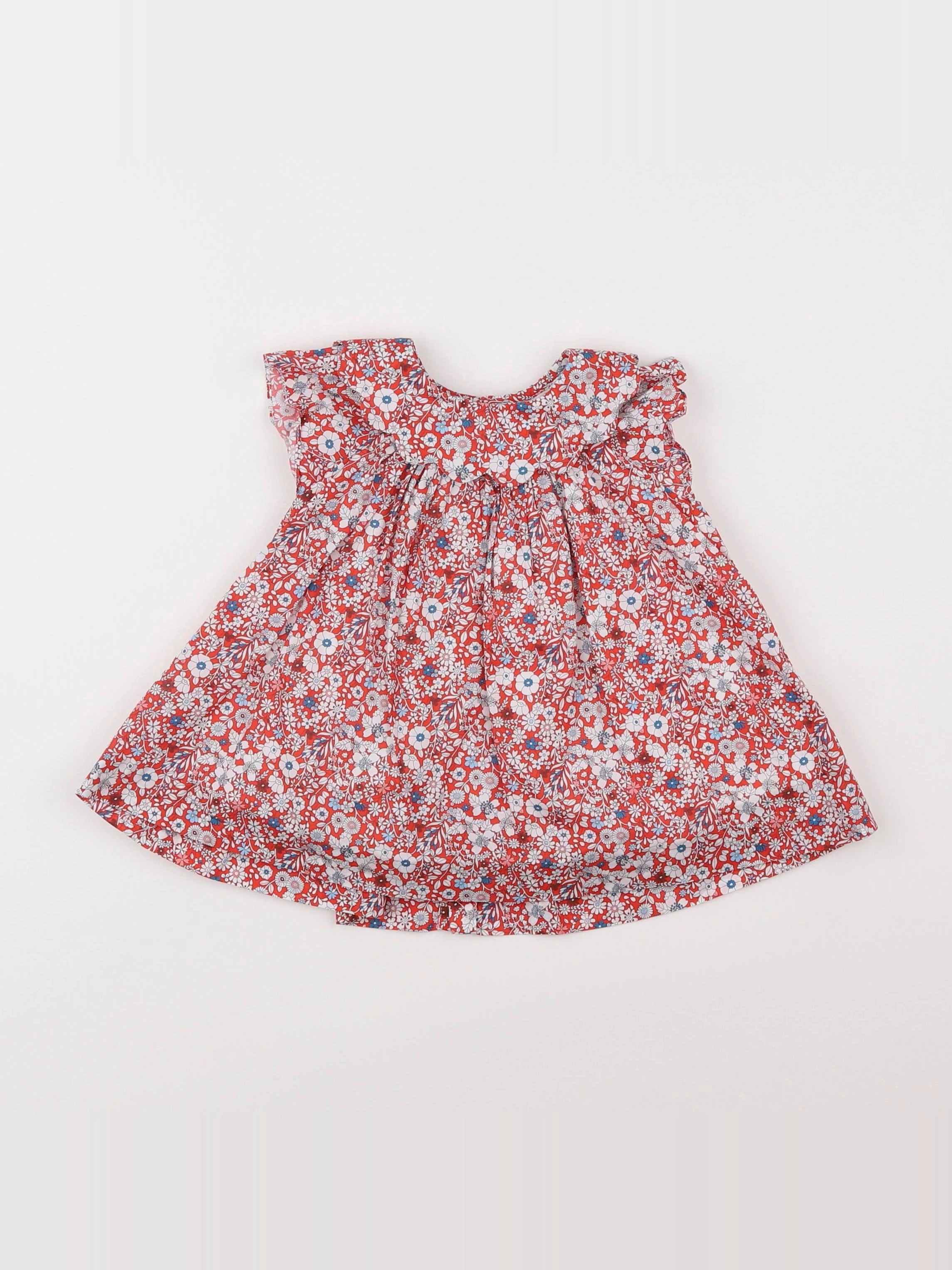 Jacadi - robe liberty rouge - 6 mois