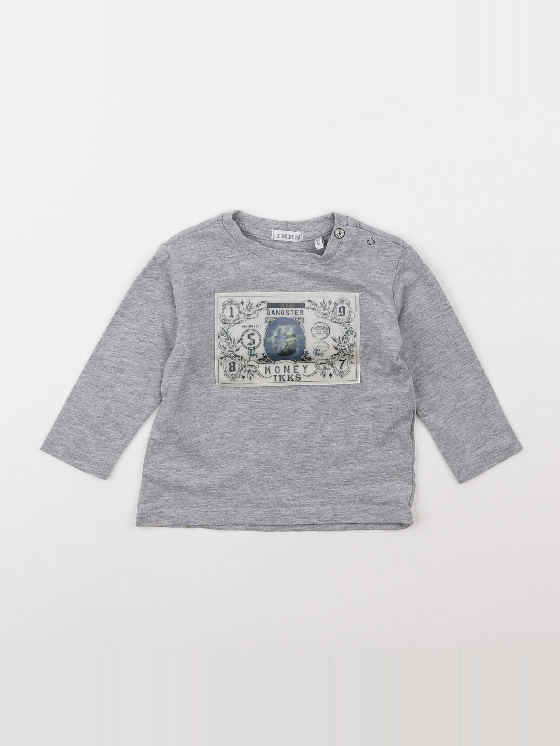 IKKS - tee-shirt gris - 6 mois