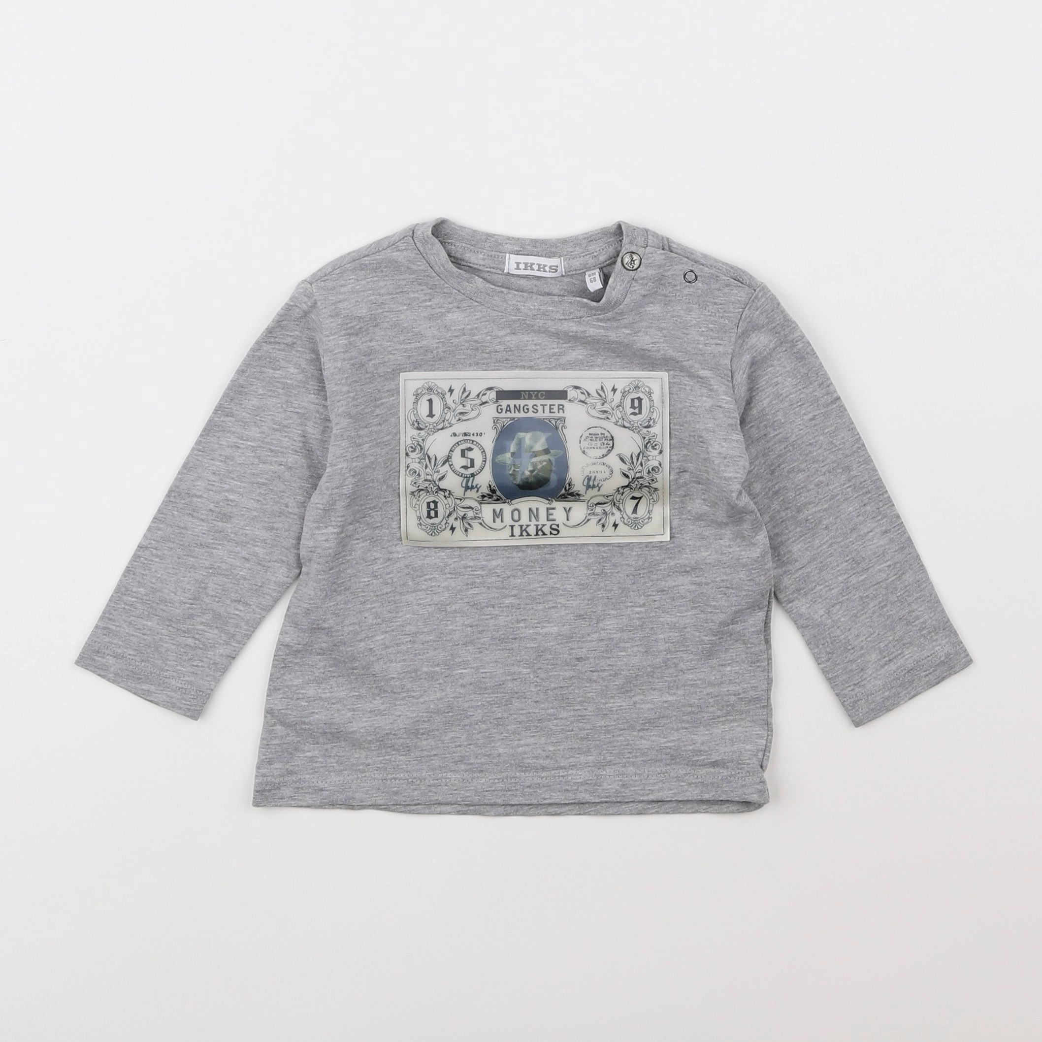 IKKS - tee-shirt gris - 6 mois