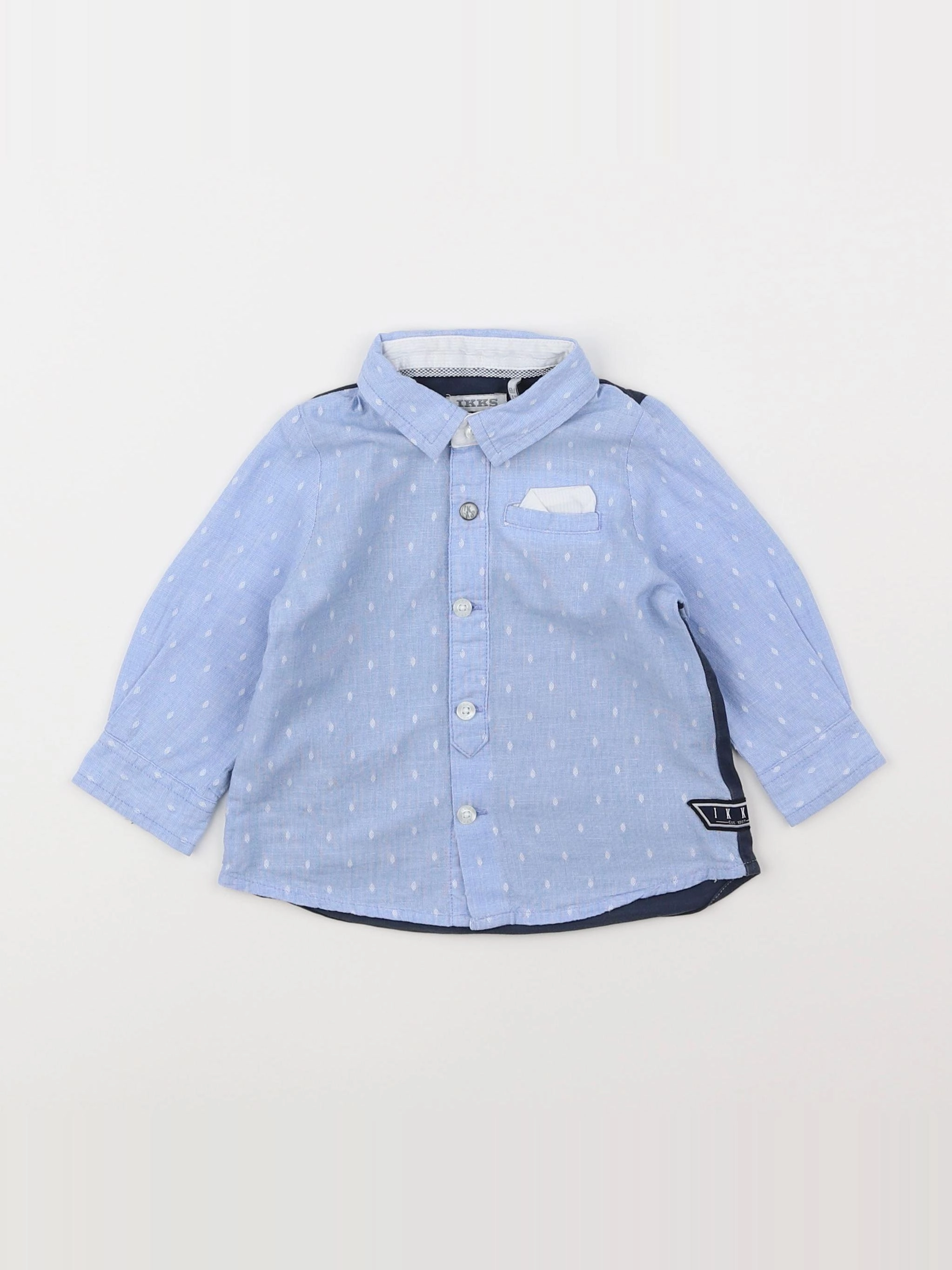 IKKS - chemise bleu - 6 mois