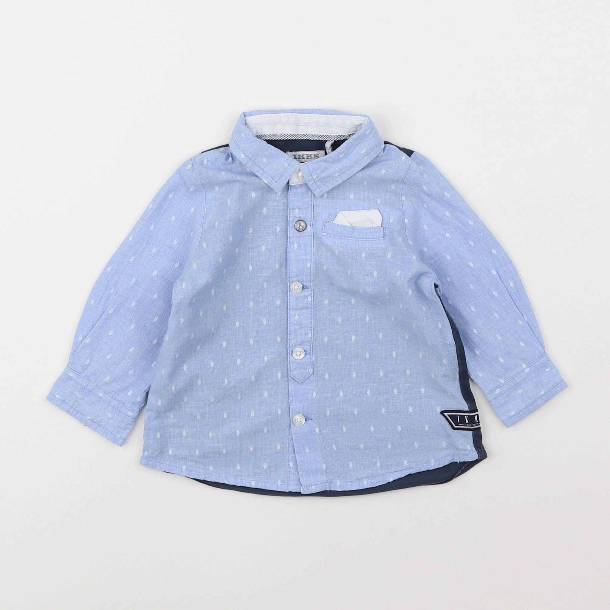 IKKS - chemise bleu - 6 mois