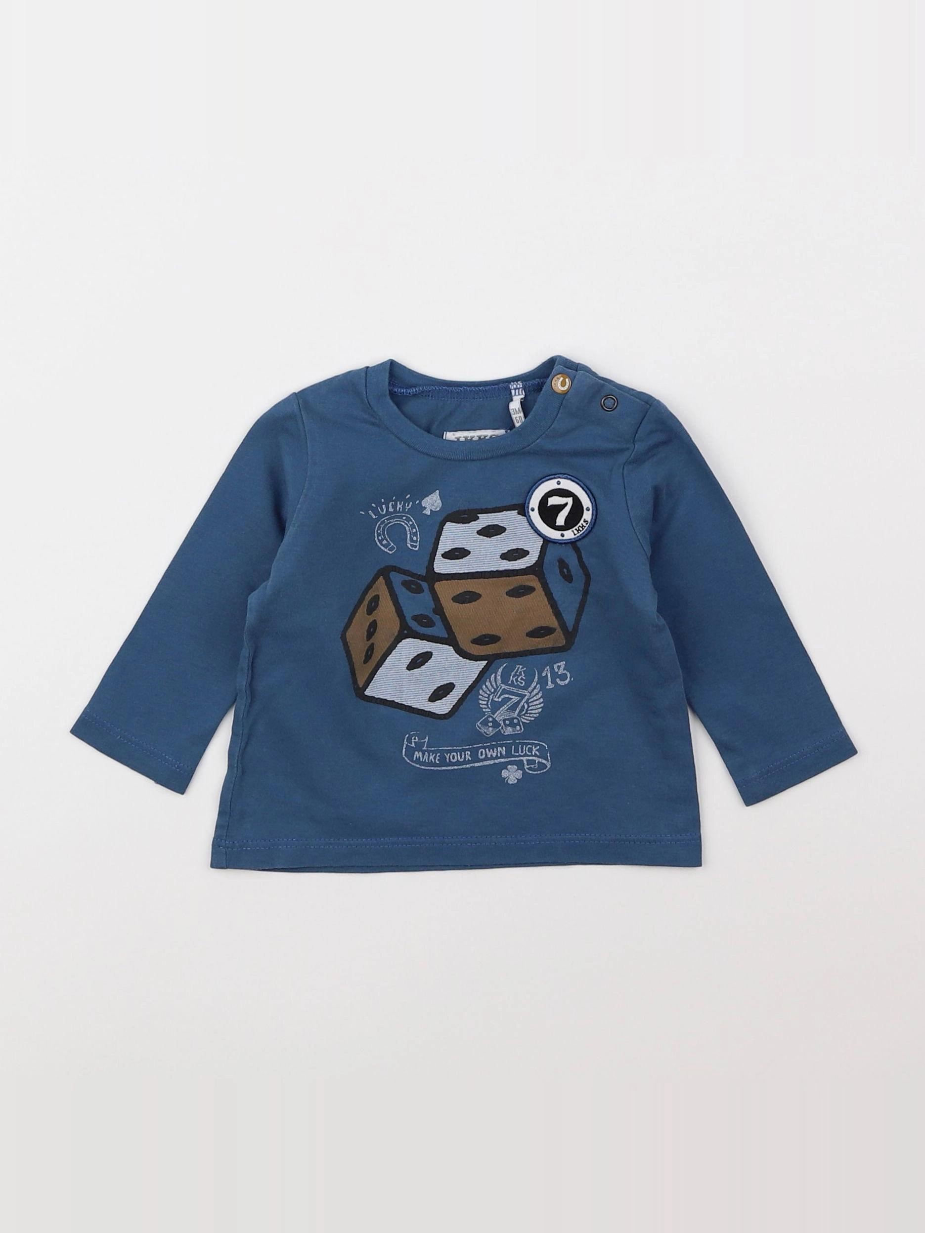 IKKS - tee-shirt bleu - 3 mois