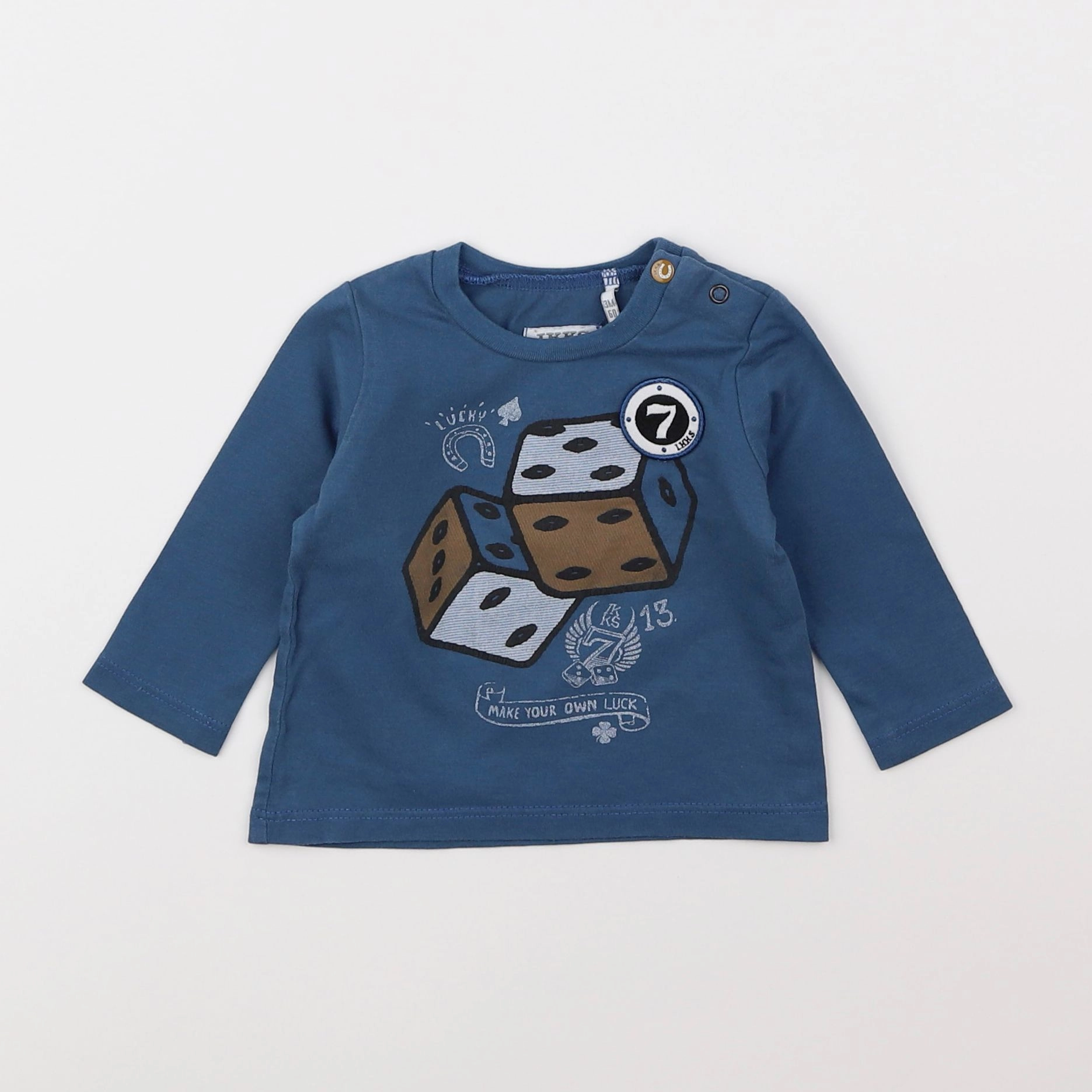 IKKS - tee-shirt bleu - 3 mois