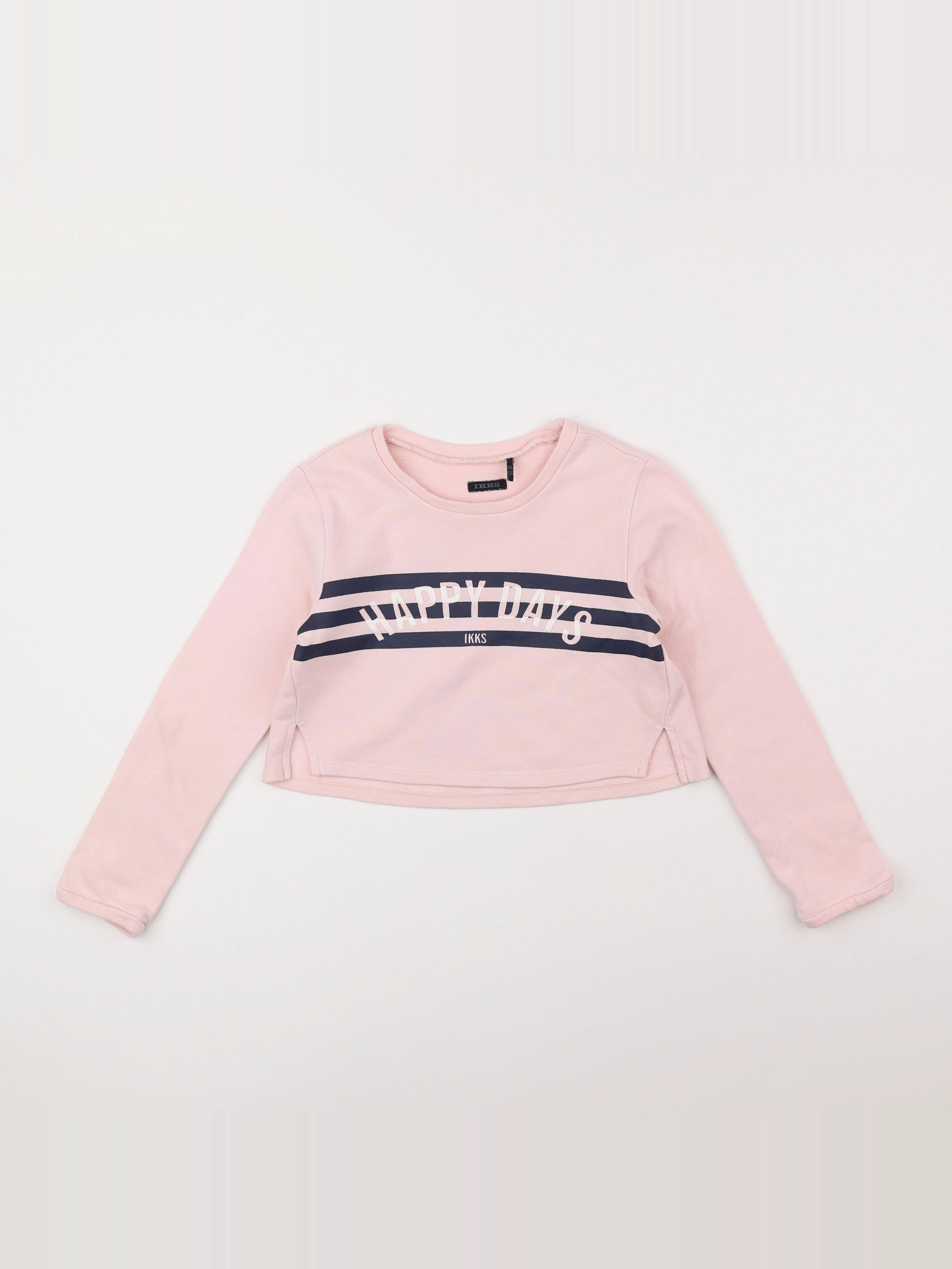 IKKS - sweat rose - 8 ans