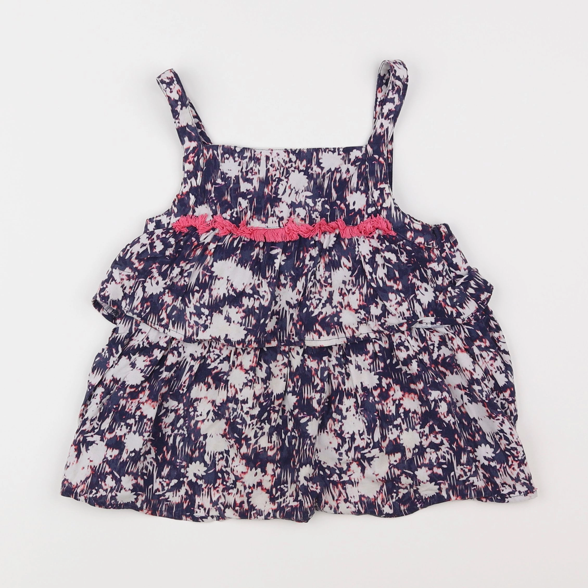 IKKS - blouse violet, blanc - 8 ans