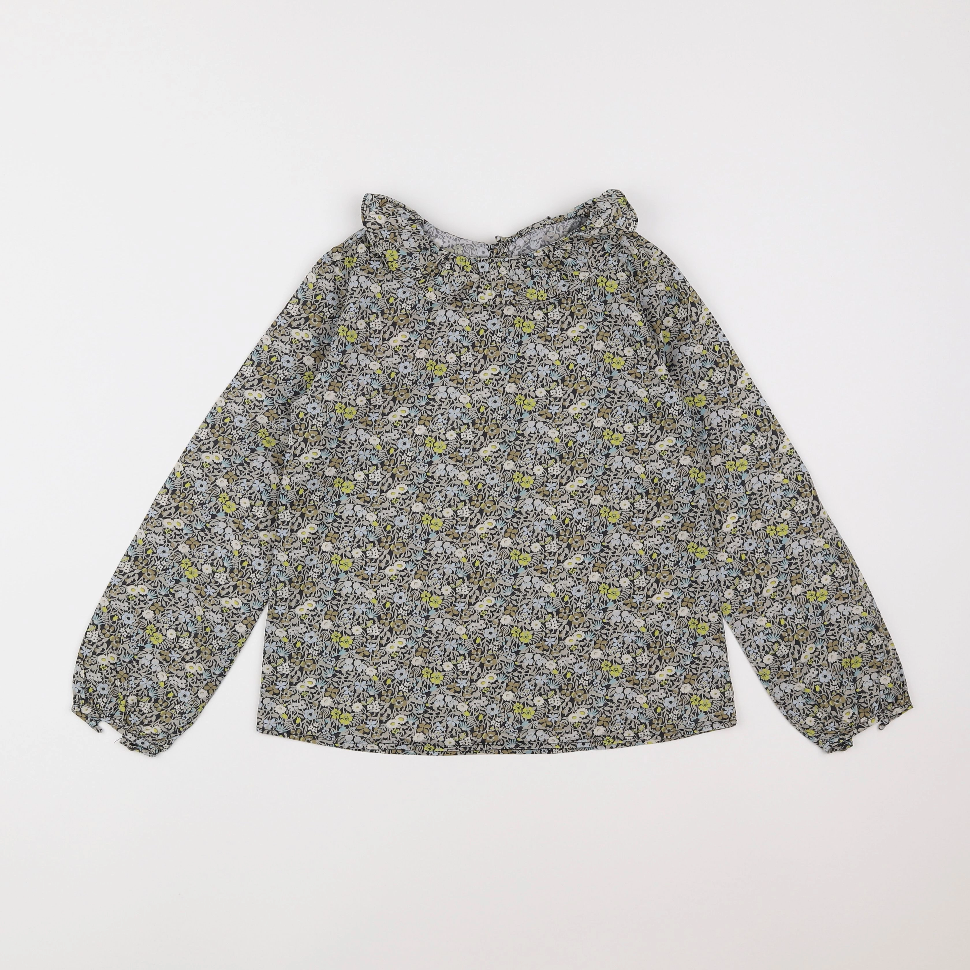 Jacadi - blouse liberty marron, vert - 8 ans