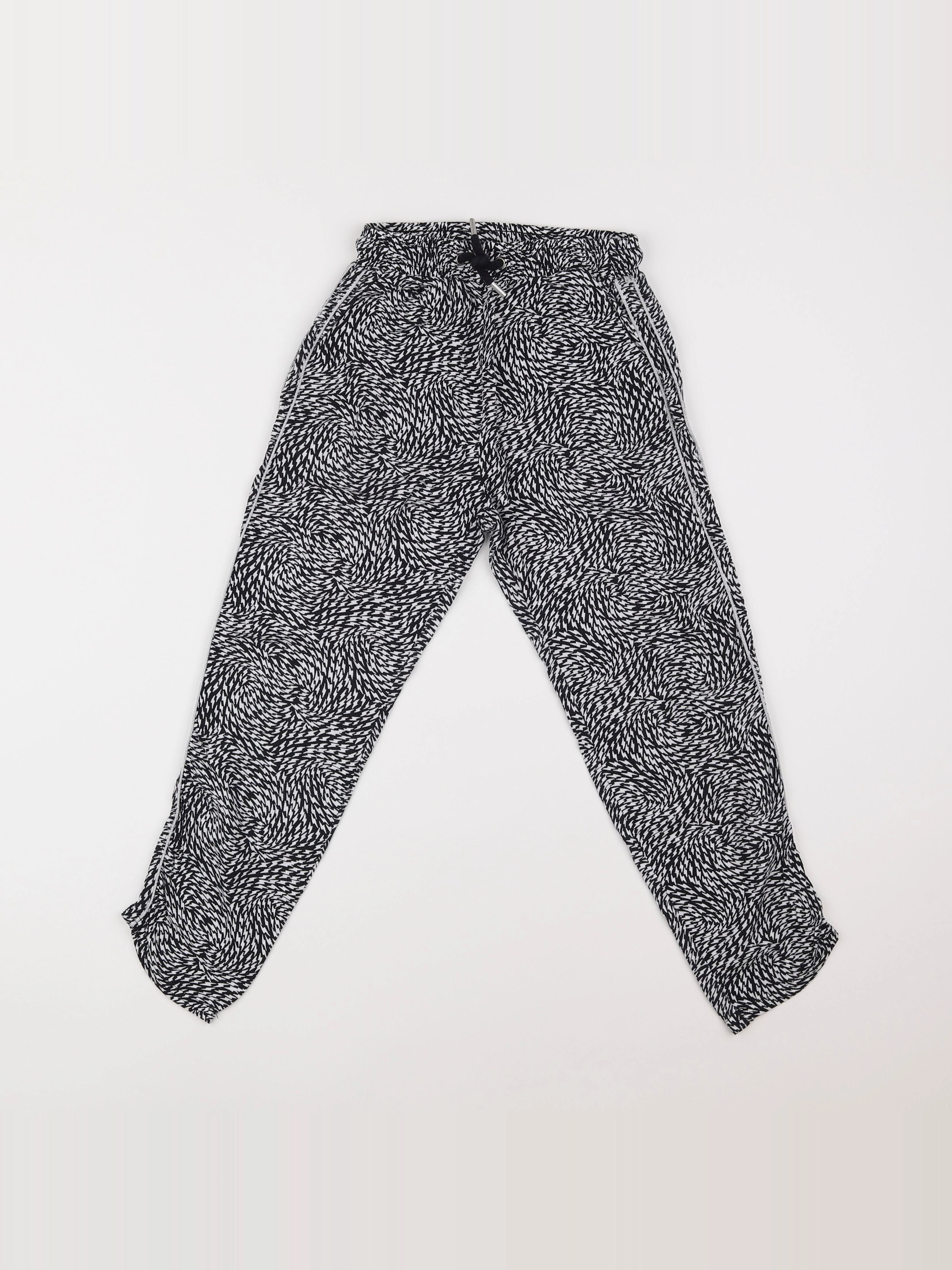 IKKS - pantalon blanc, noir - 8 ans