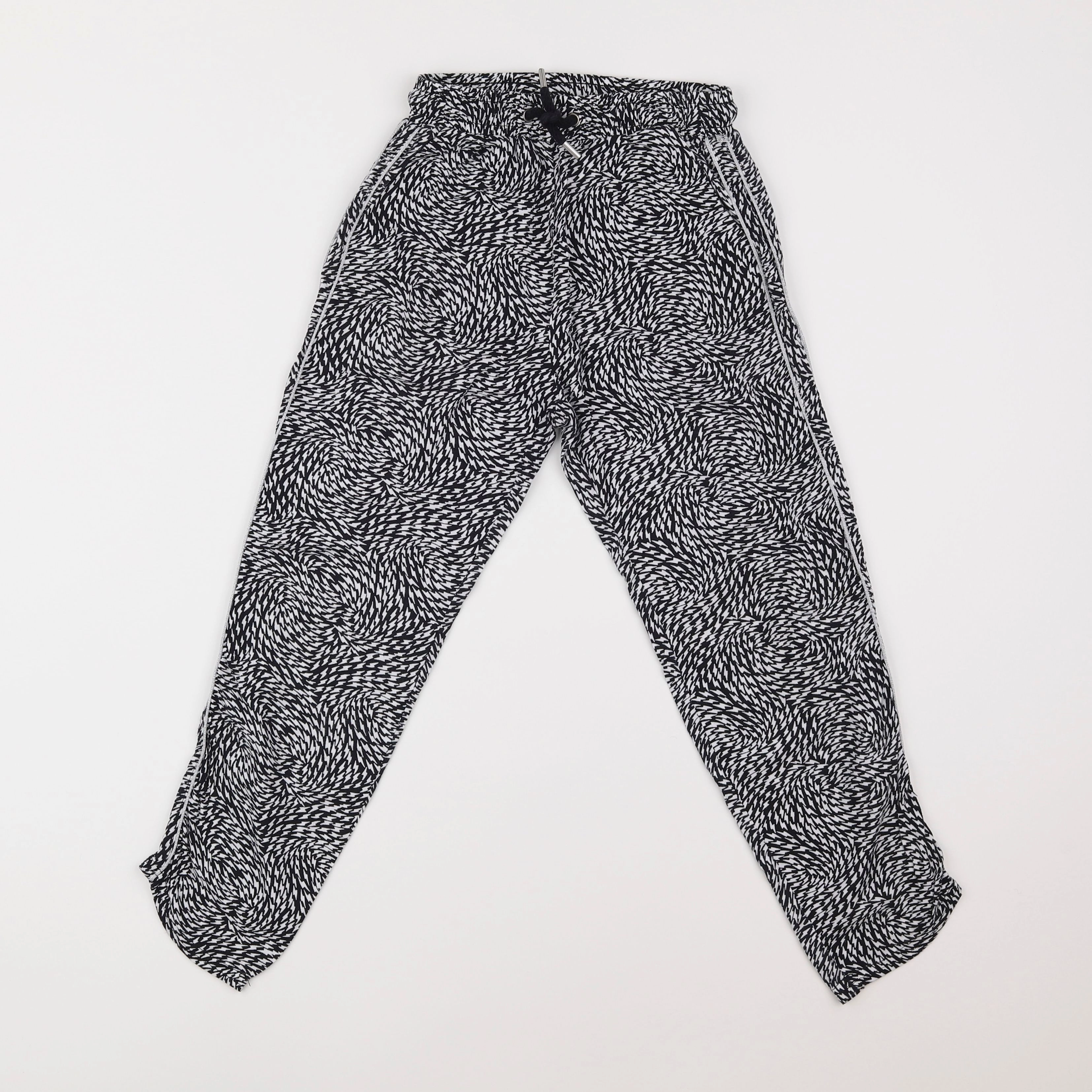 IKKS - pantalon blanc, noir - 8 ans