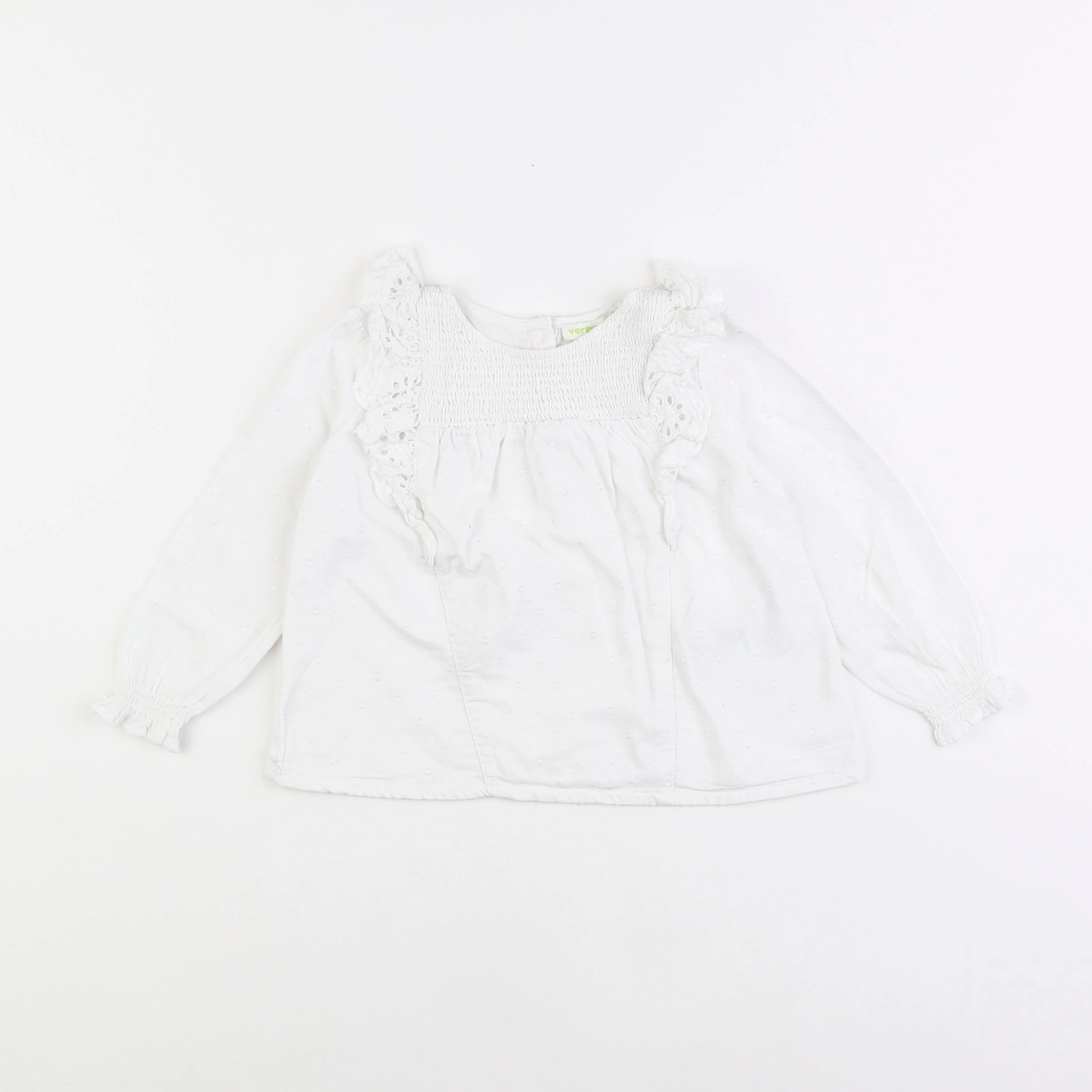 Vertbaudet - blouse blanc - 2 ans