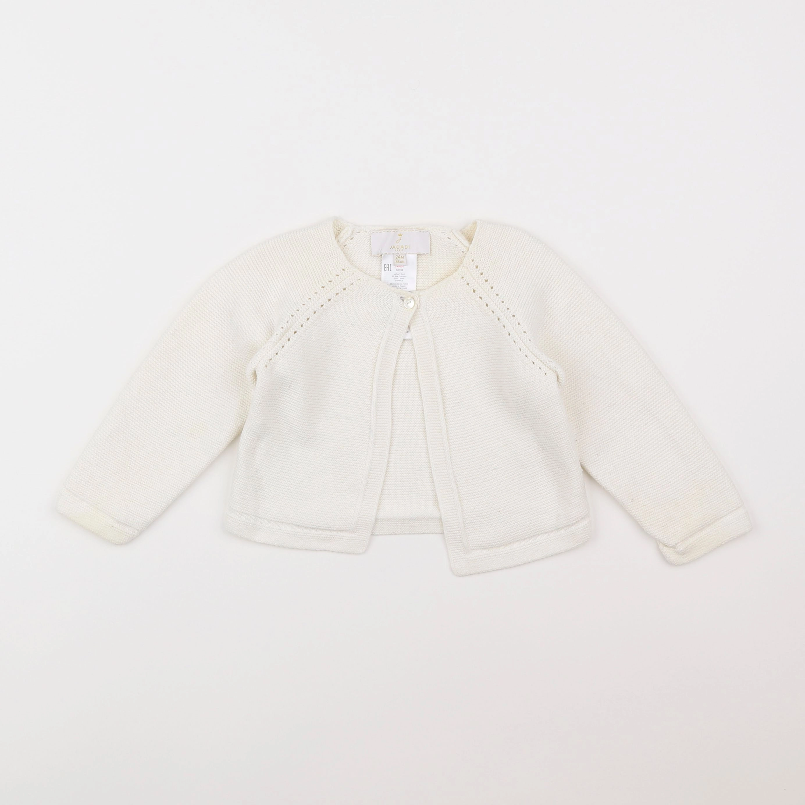 Jacadi - gilet blanc - 2 ans