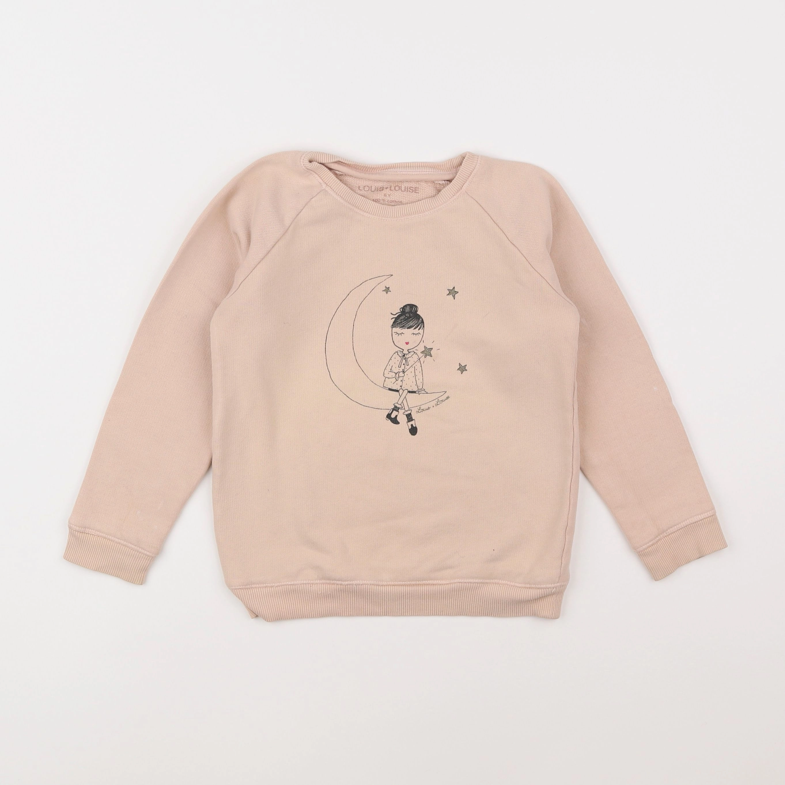 Louis Louise - sweat rose - 6 ans