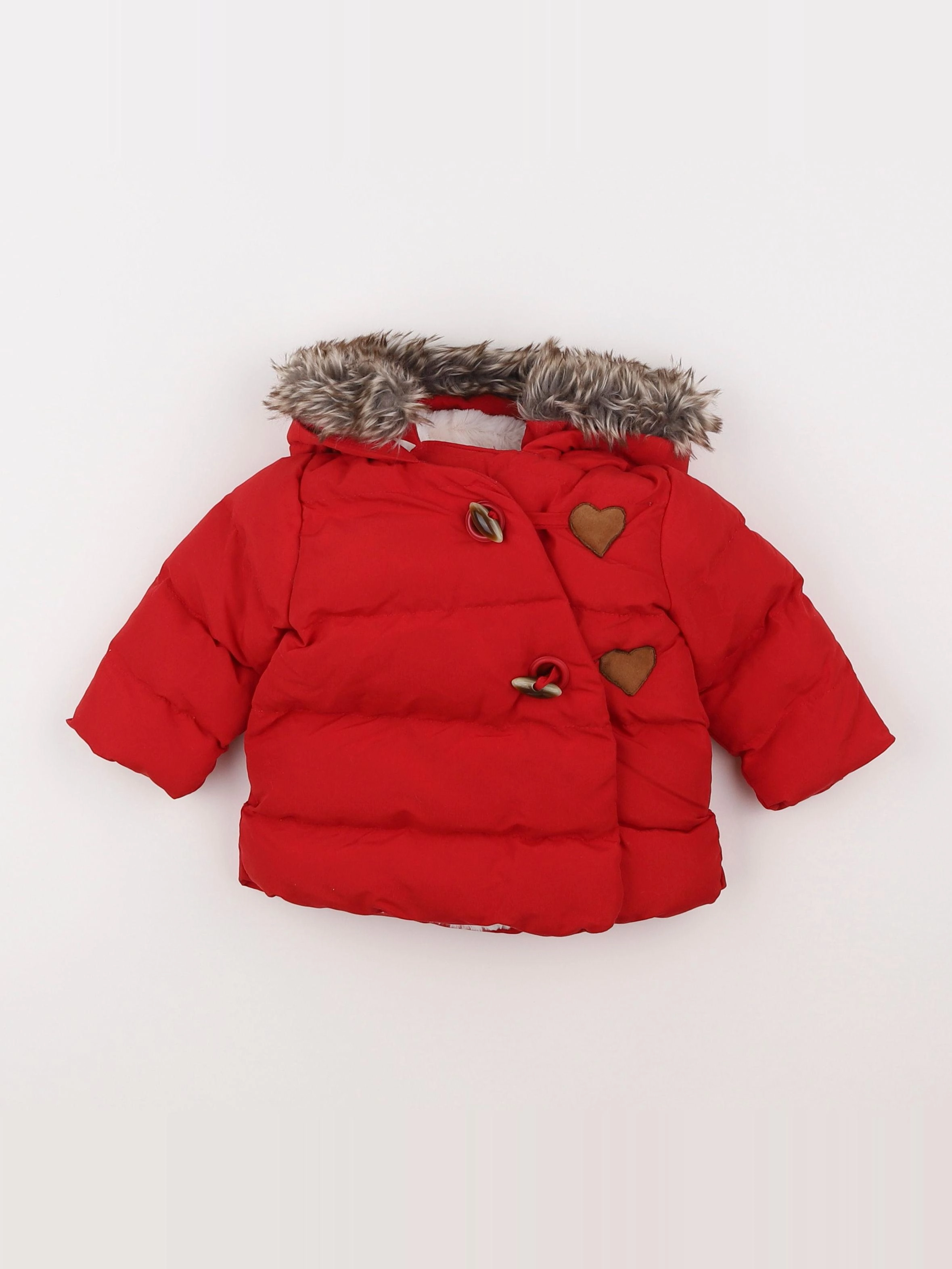 Vertbaudet - doudoune rouge - 6 mois